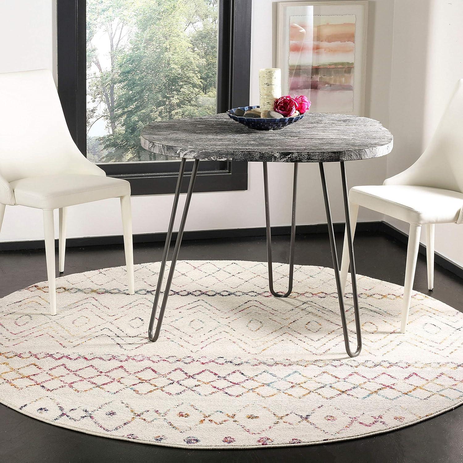 Madison 700 MAD798 Power Loomed Indoor Area Rug - Grey/Gold - 6'7"x6'7" - Safavieh