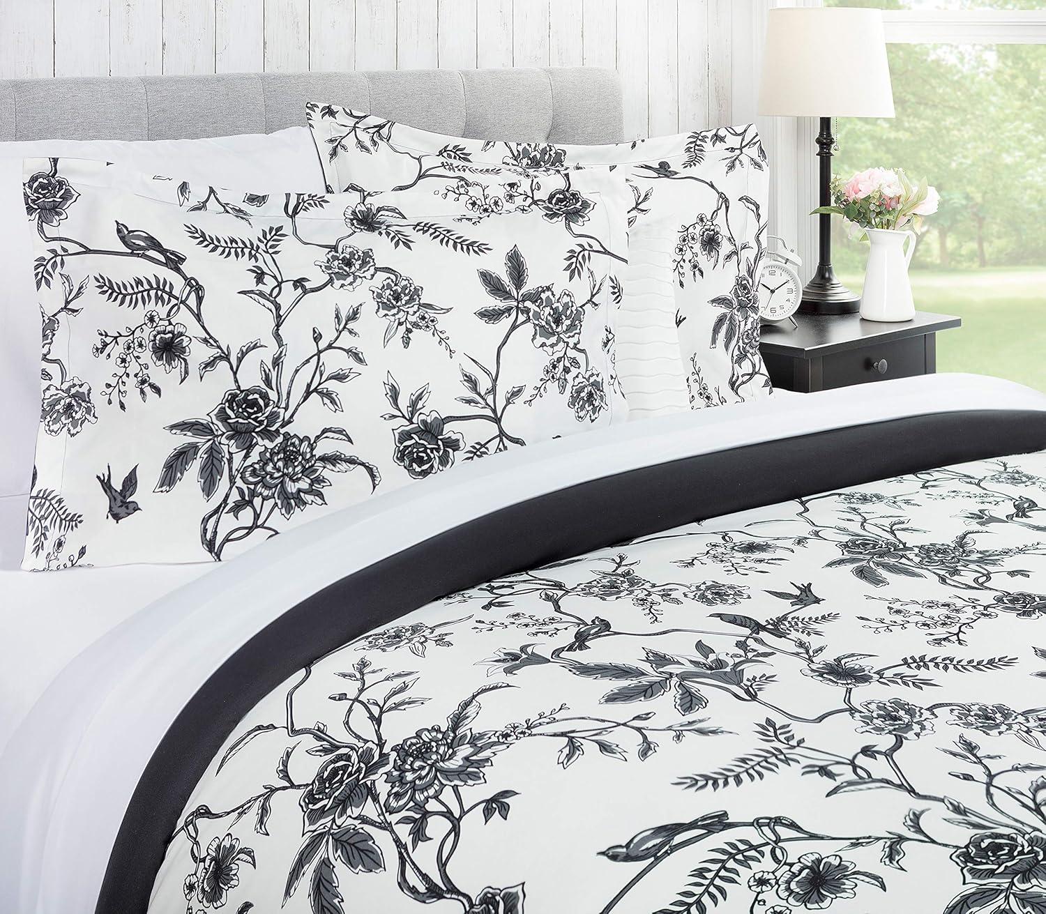 Chanasya Microfiber Reversible 3 Piece Duvet Cover Set