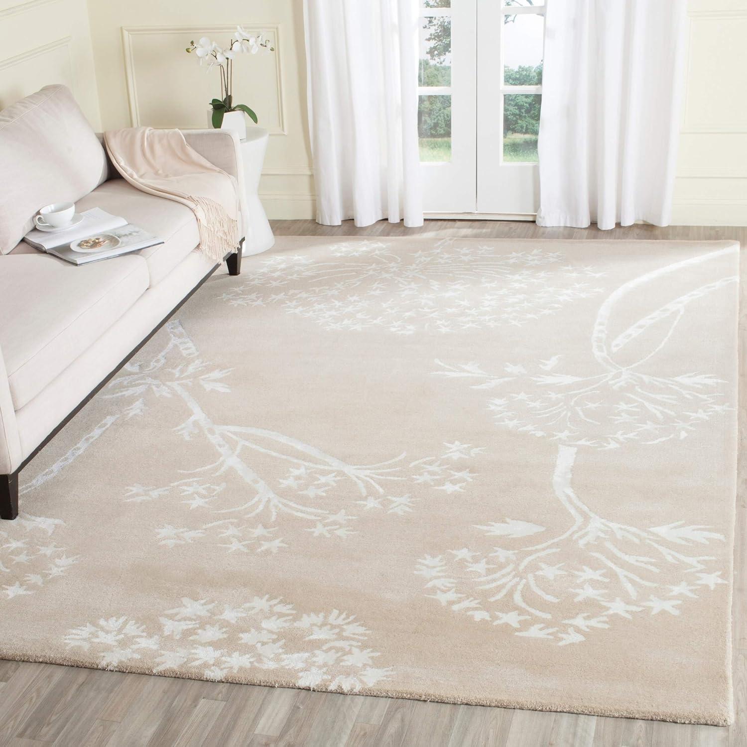 Ivory and Sand Hand-Tufted Wool Runner Rug