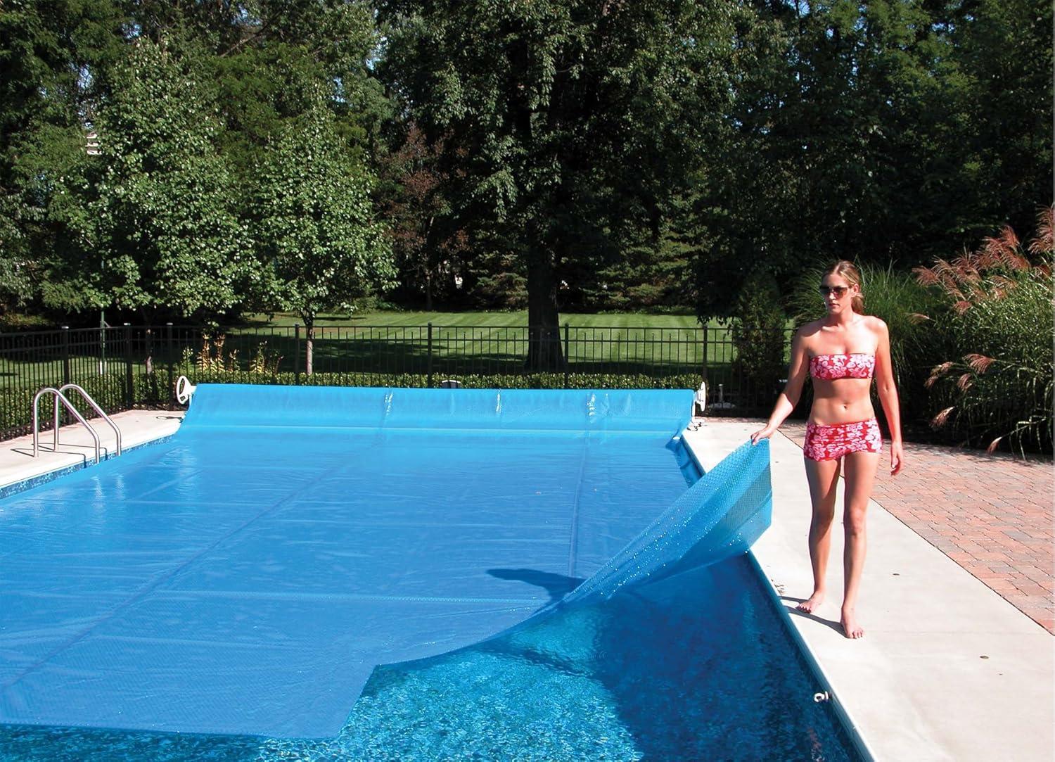 Blue Rectangular Solar Pool Heating Blanket, 4' x 8'