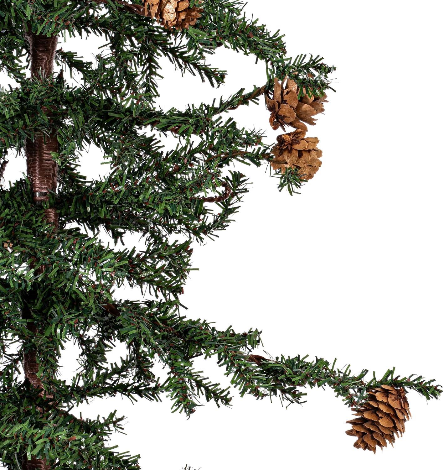 Vickerman 36" Caramel Pine Artificial Christmas Tree Unlit, Seasonal Indoor Home Decor with Decorative Burlap Base