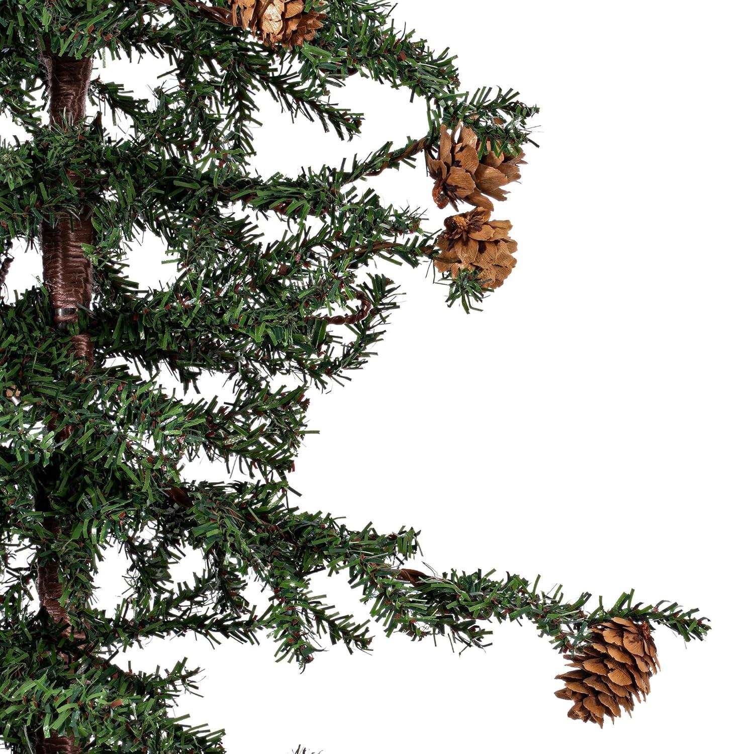 Vickerman 36" Caramel Pine Artificial Christmas Tree Unlit, Seasonal Indoor Home Decor with Decorative Burlap Base