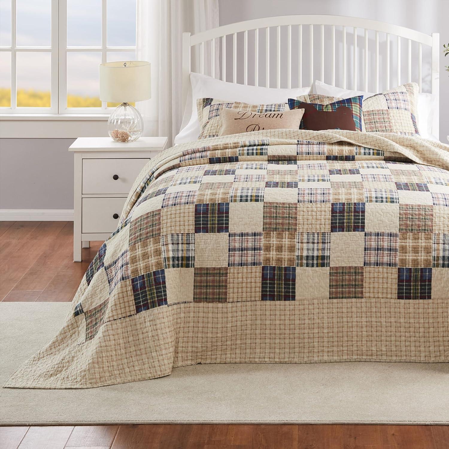 Oxford Plaid Reversible Quilt Set