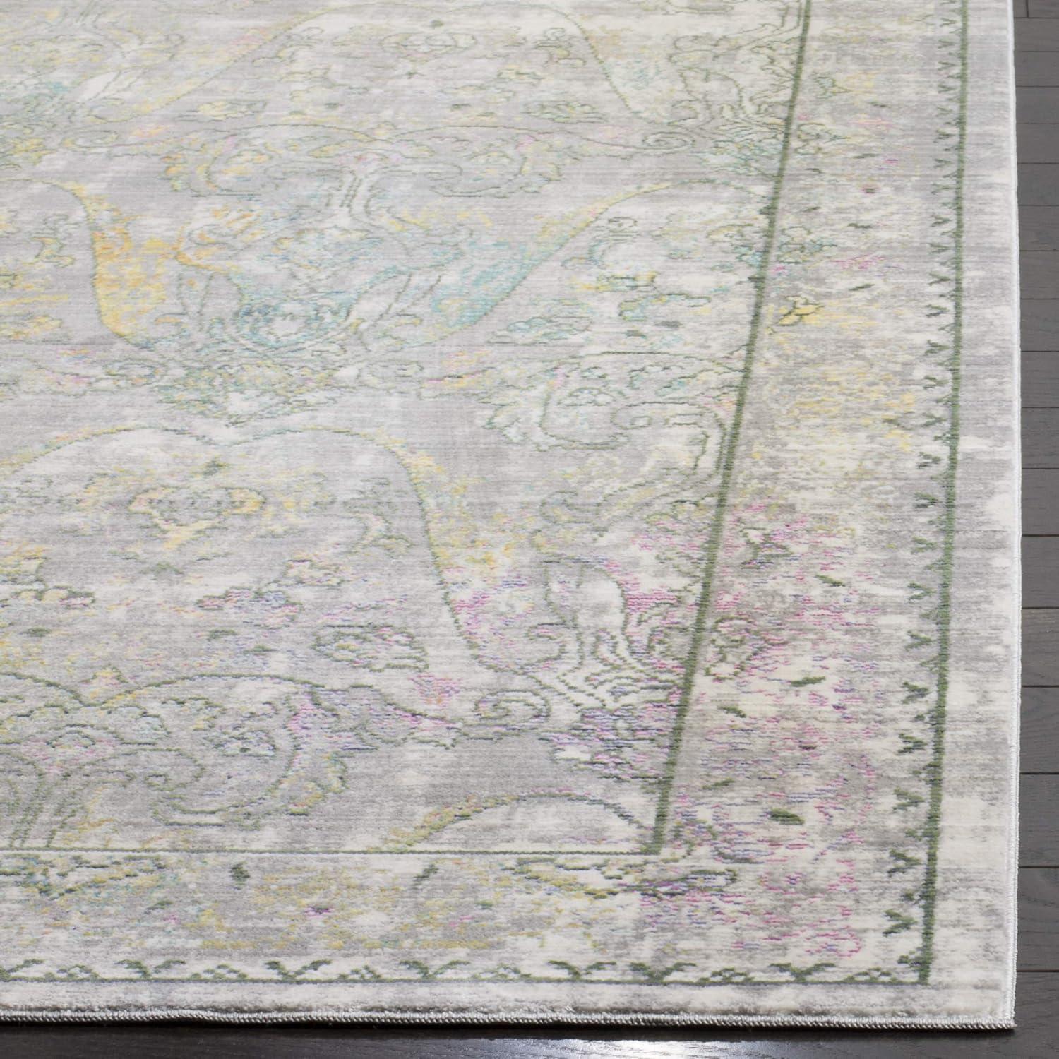 Mystique MYS925 Power Loomed Area Rug Grey / Multi 6' X 9' - Safavieh.