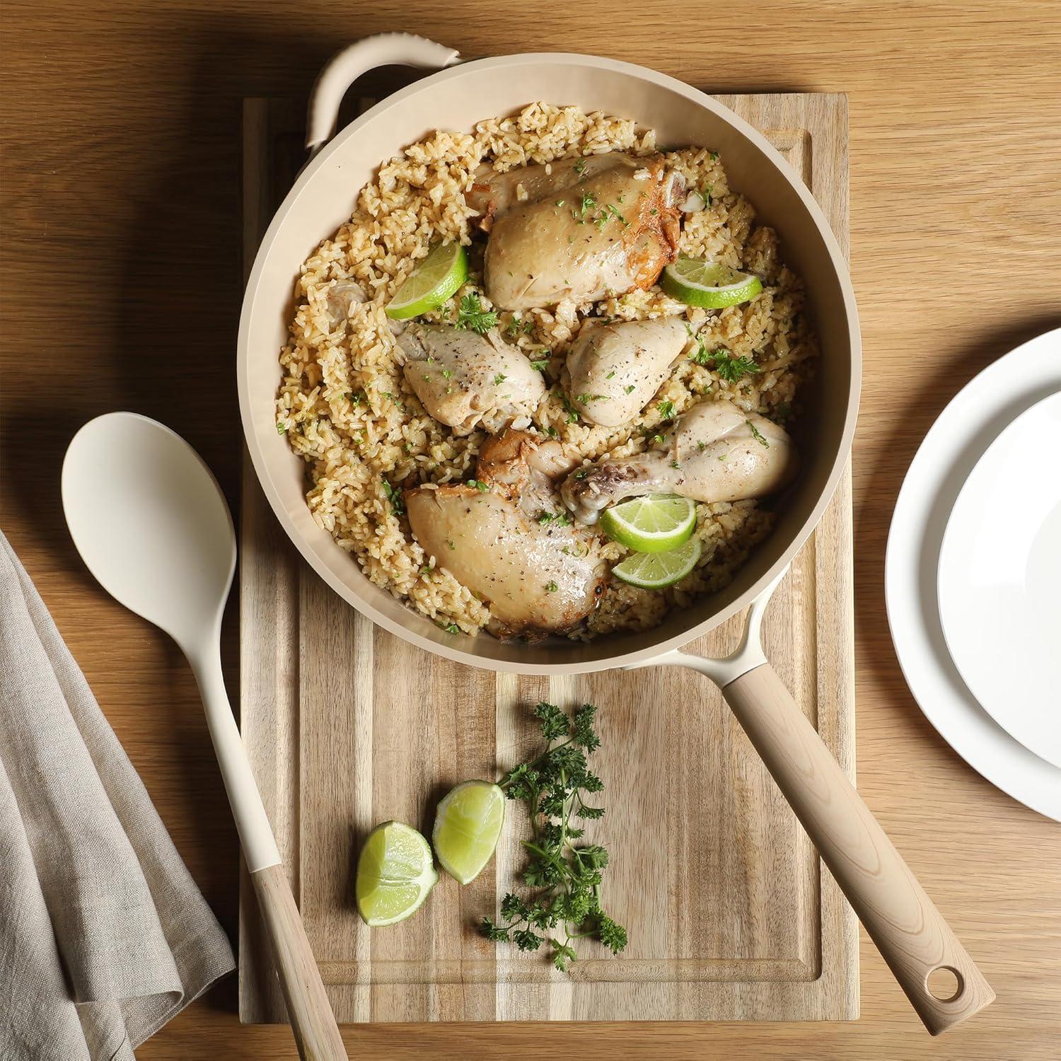 Gibson Elite Folkstone 13 Piece Pots and Pans Durable Cast Aluminum PFA Free Non stick Ceramic Cookware Set