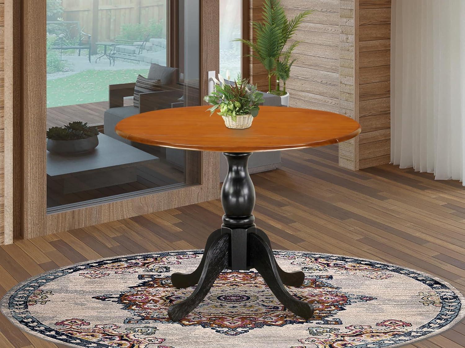 Dublin Extendable Round Solid Wood Dining Table