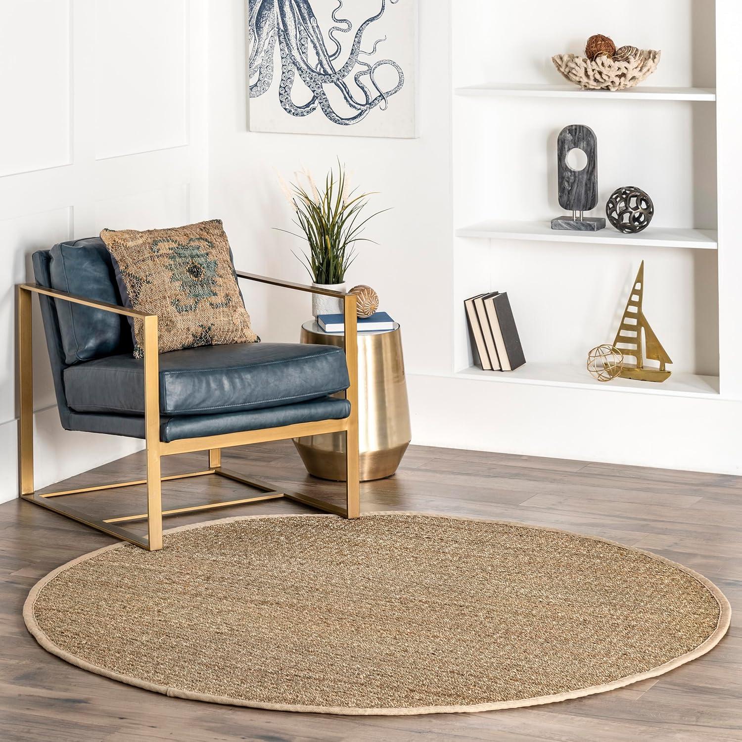 Nuloom Elijah Farmhouse Seagrass Indoor Area Rug, Round 4', Beige