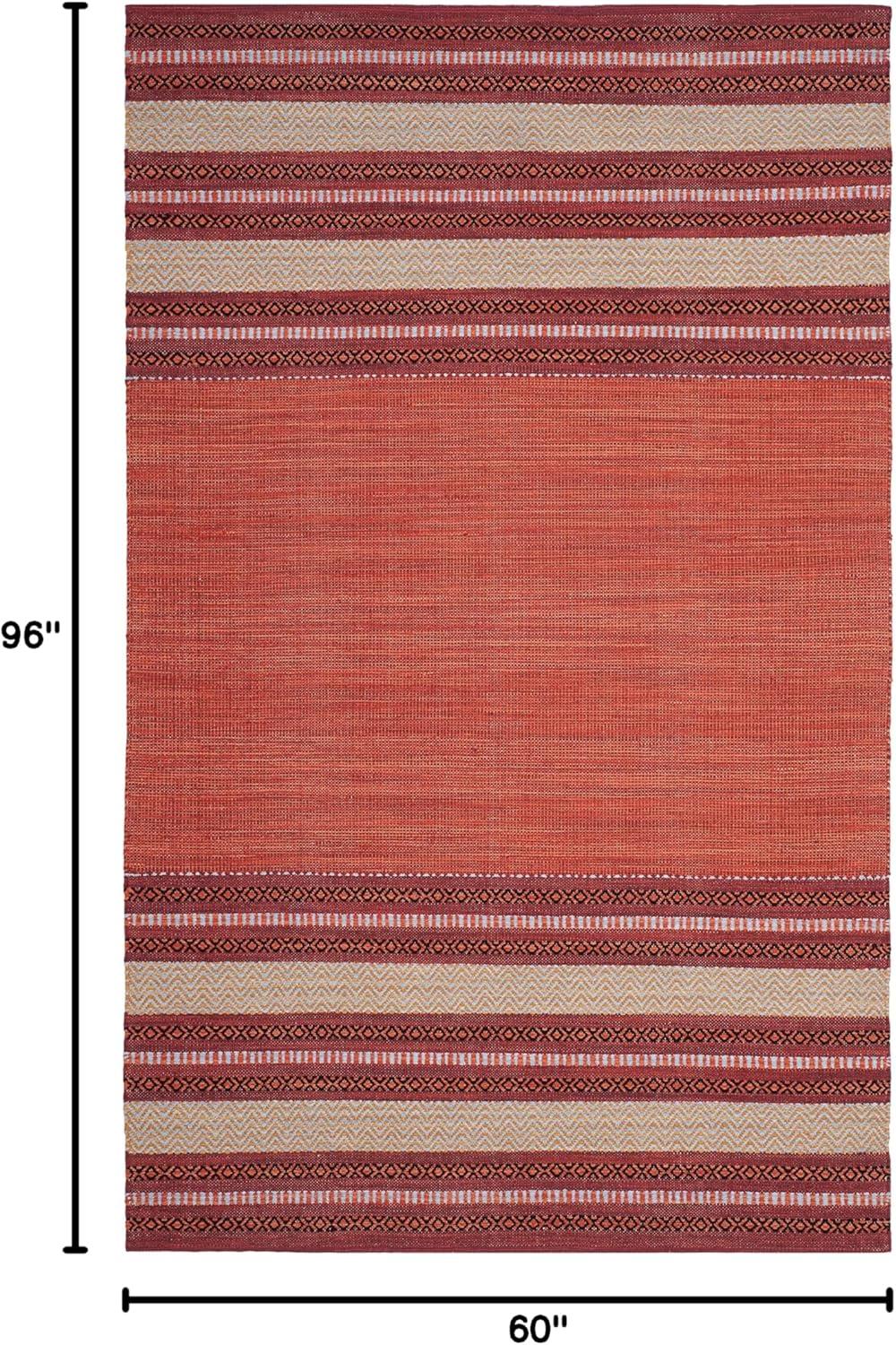 Montauk MTK214 Hand Woven Indoor Area Rug - Red/Ivory - 5'x8' - Safavieh