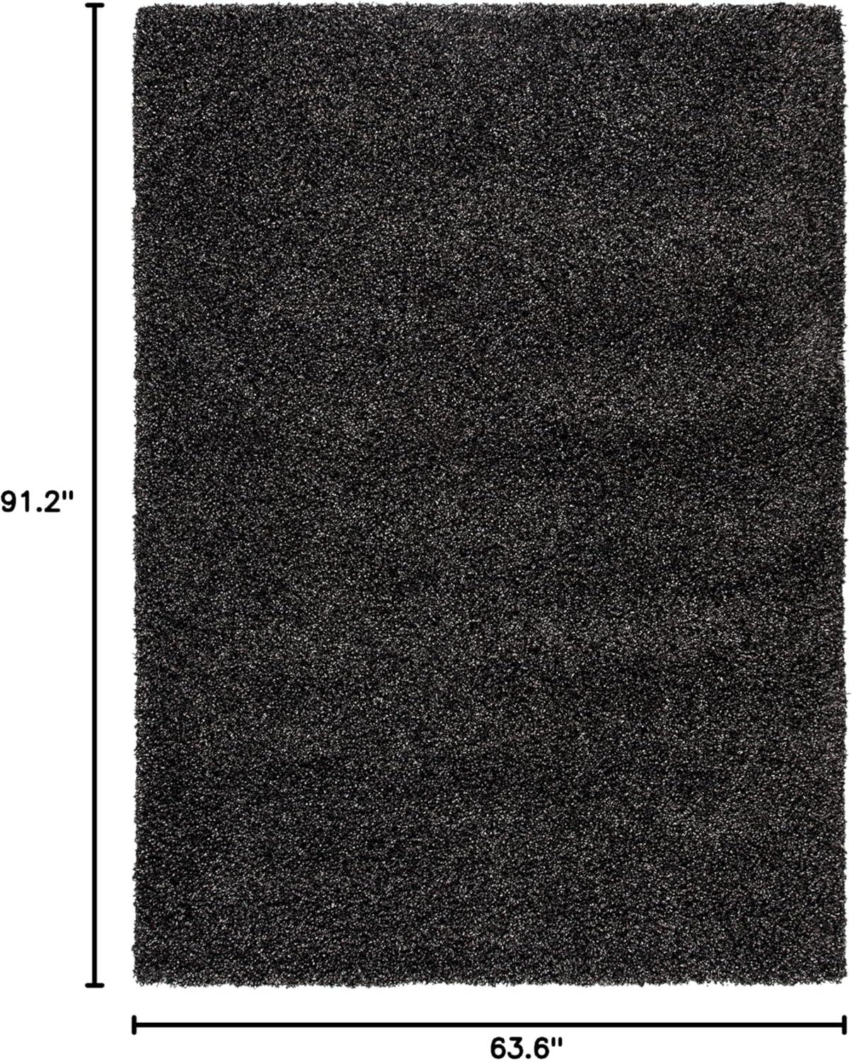 Evolution Shag EVO520 Power Loomed Area Rug - Charcoal - 5'3"x7'6" - Safavieh.