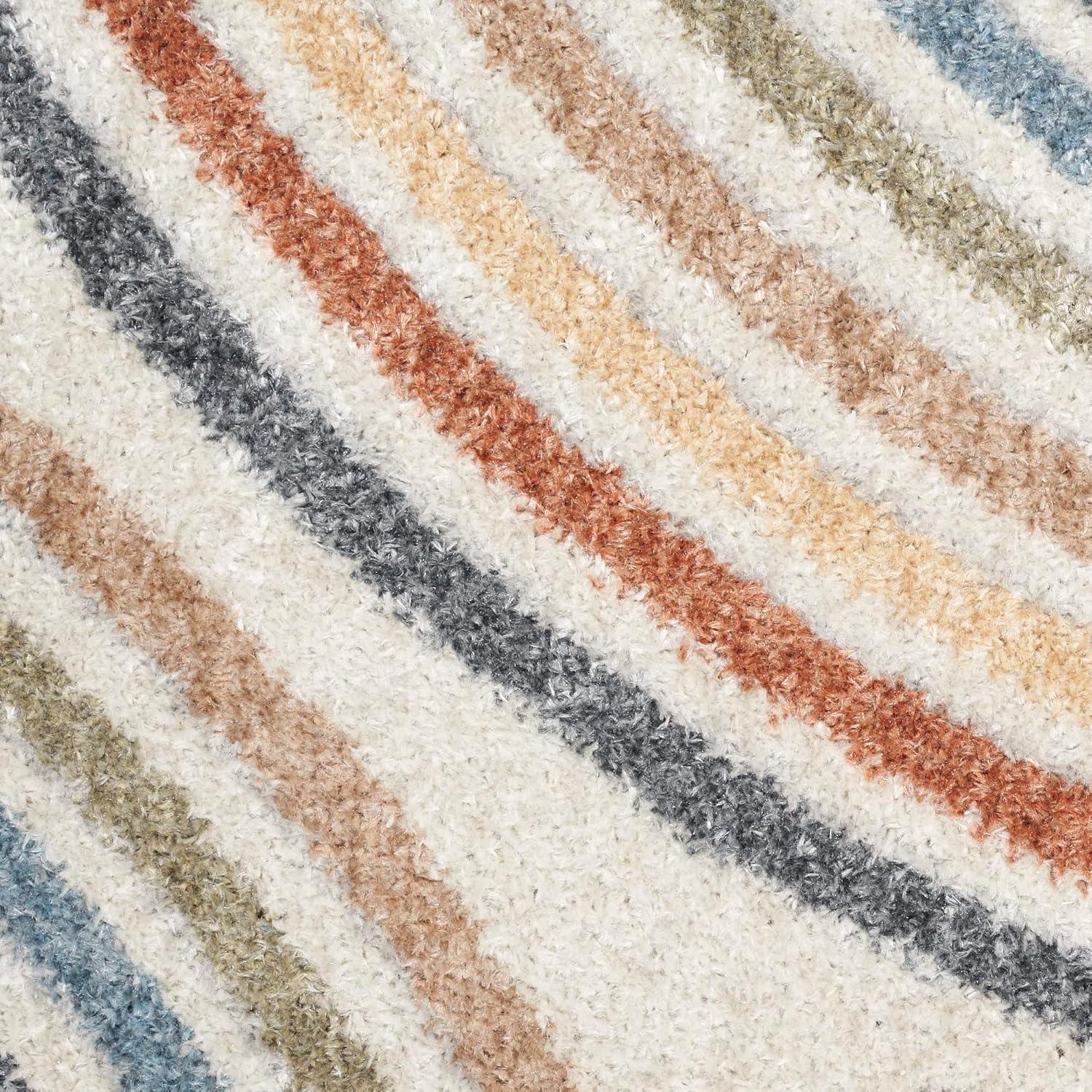 Nourison Astra Machine Washable Contemporary Rainbow Kids Indoor Rug