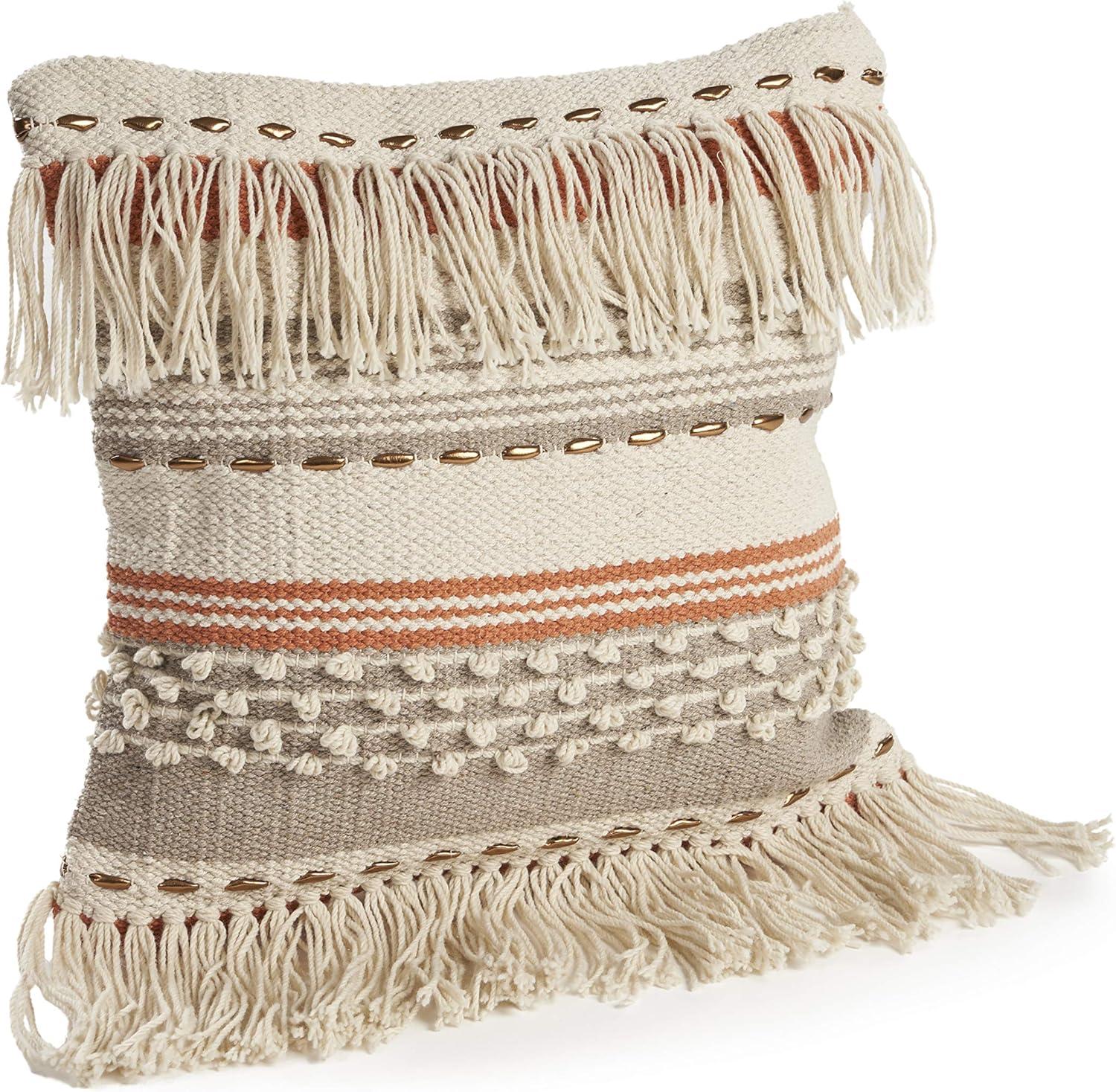Rajani Home Analee Appliqued Cotton Throw Pillow