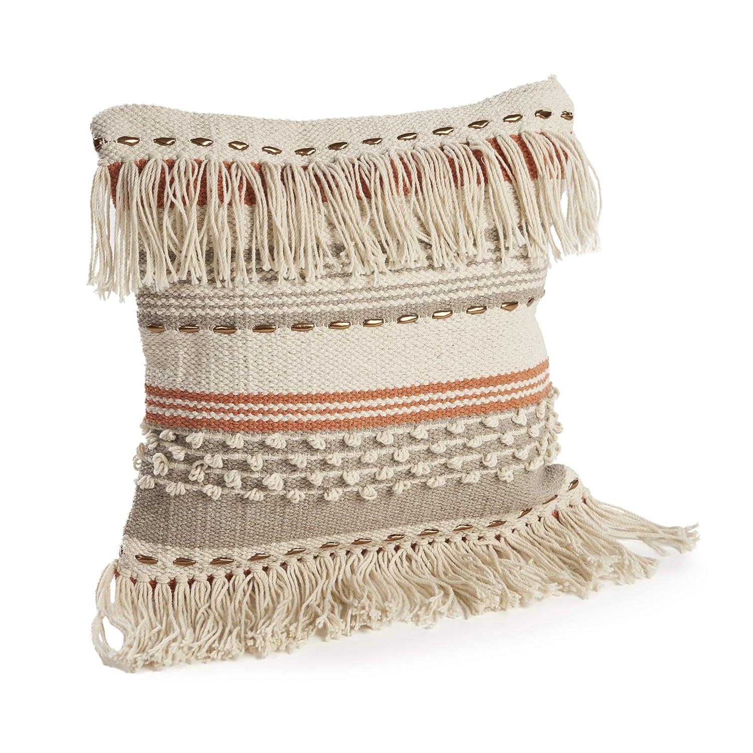 Rajani Home Analee Appliqued Cotton Throw Pillow