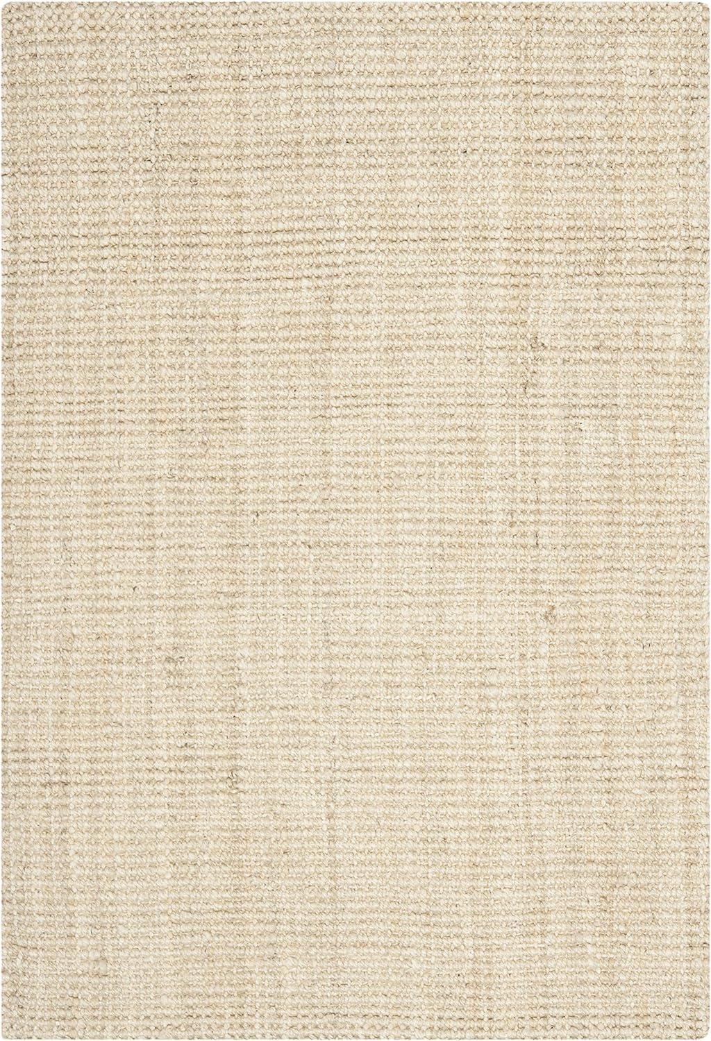 Ivory Tufted Handmade Jute 2'3" X 4' Non-Slip Area Rug