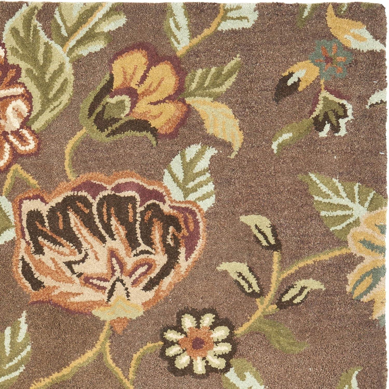 Emrick Hand Hooked Wool Floral Rug