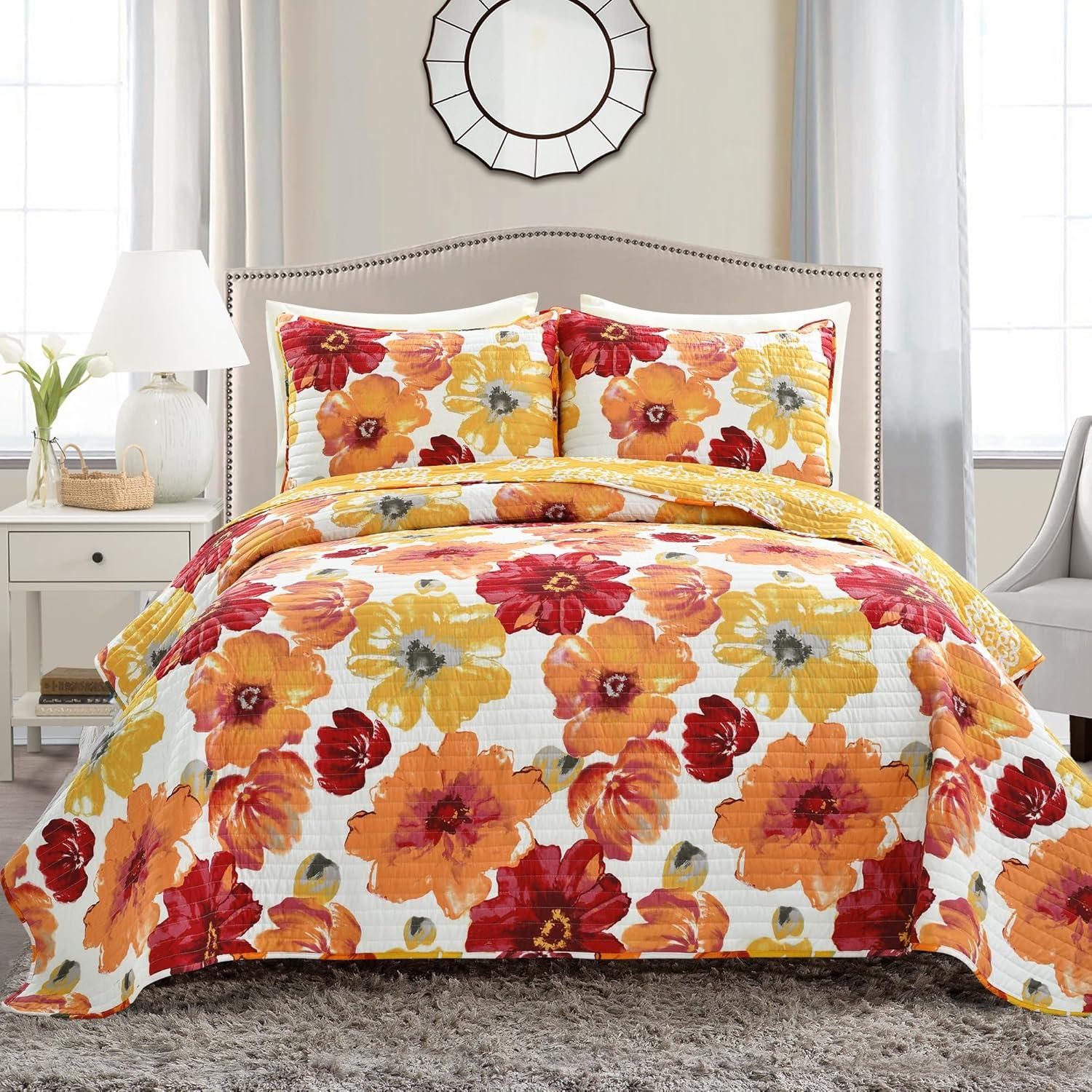 Lush Decor Leah Reversible Quilt Set