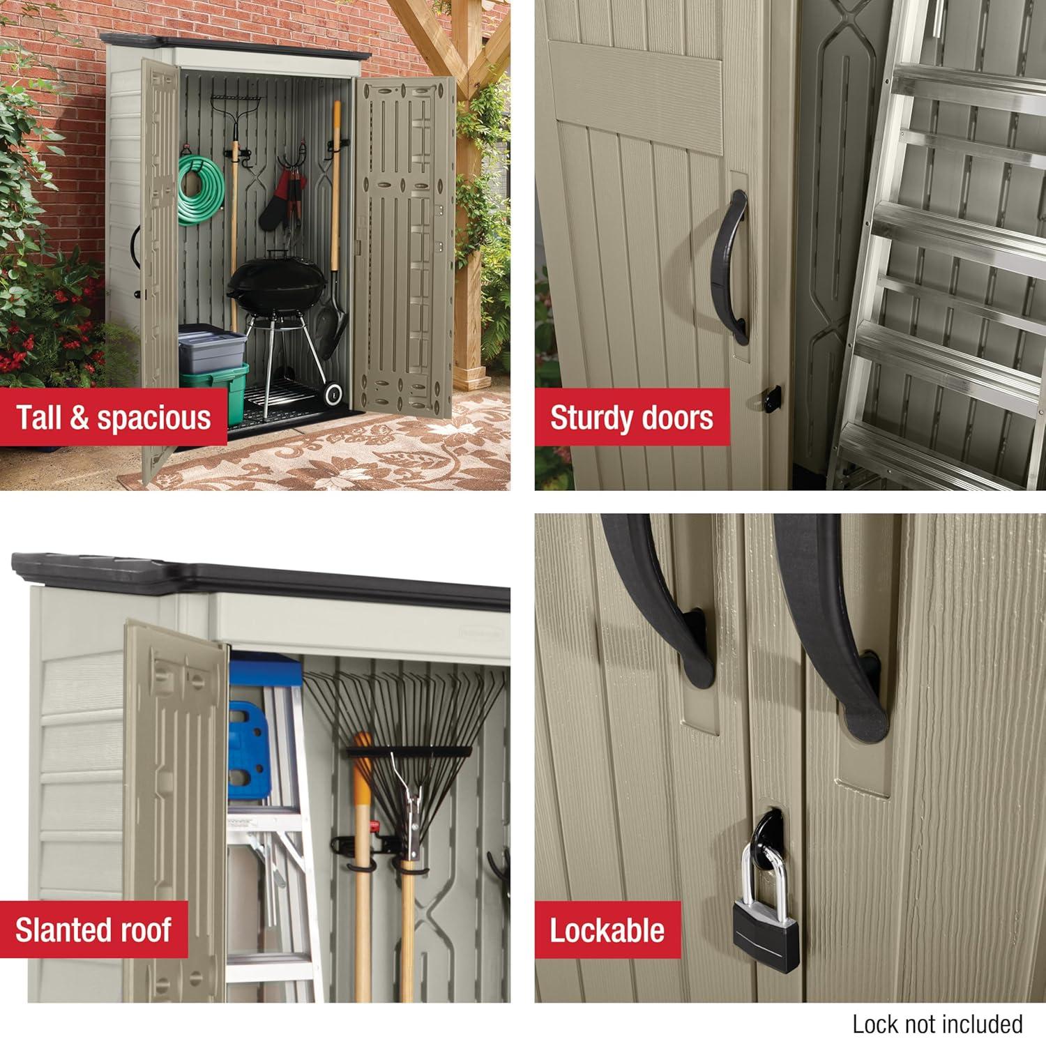 Rubbermaid Large Vertical 52 Cu.ft. Outdoor Storage Building Shed