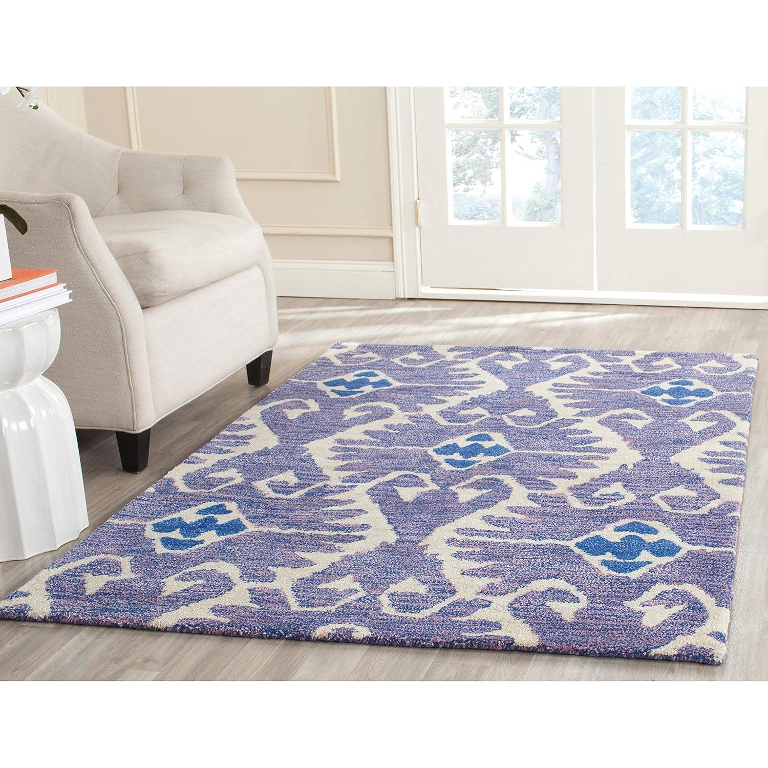 SAFAVIEH Wyndham Dzvonko Southwestern Wool Area Rug, Lavender/Ivory, 2' x 3'