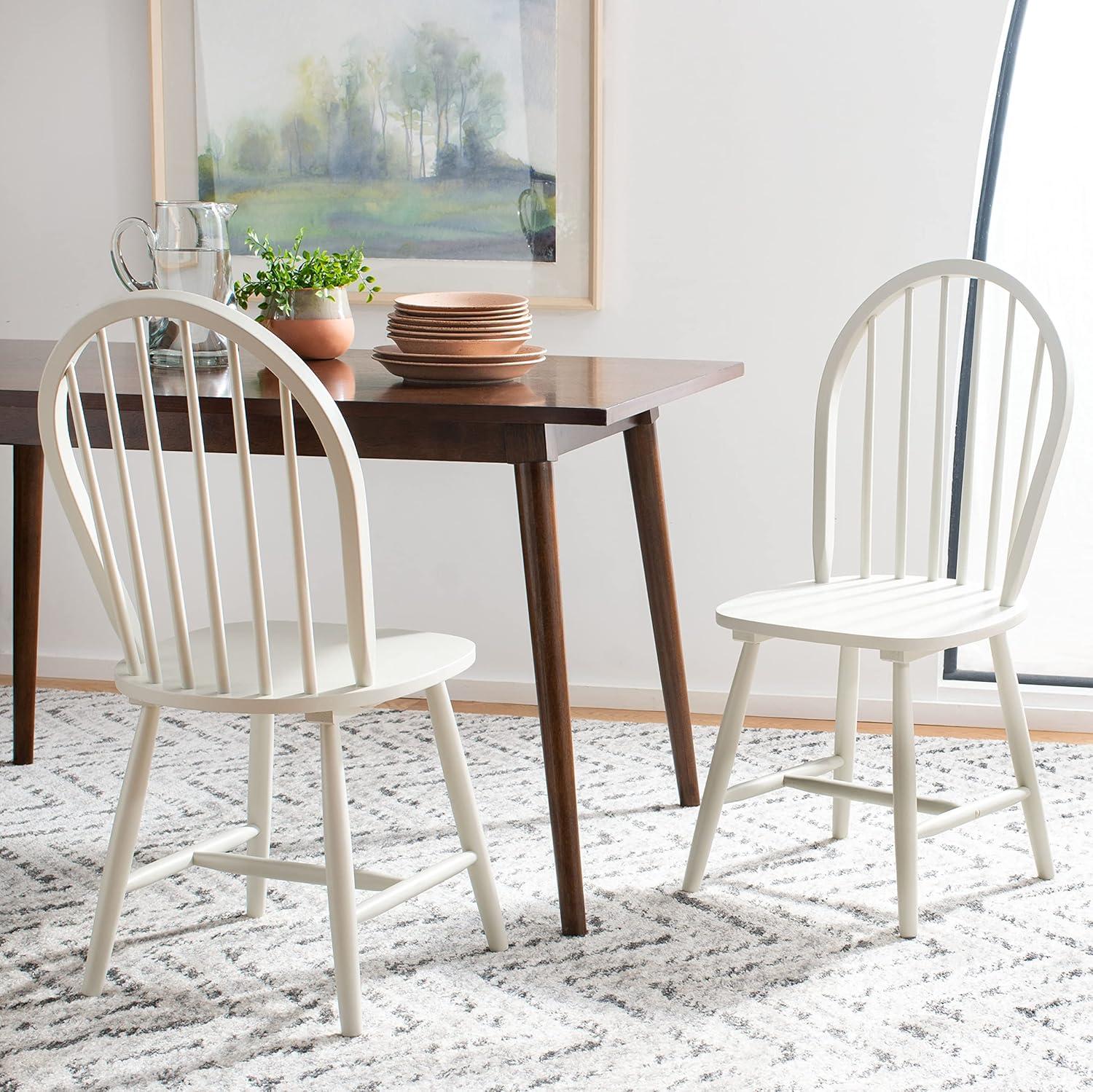 Camden Off-White High Back Windsor Side Chair Set