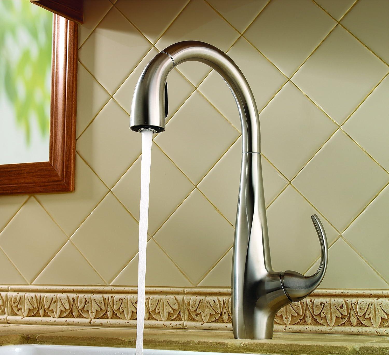 Stainless Steel Single Handle Pull Down Kitchen Faucet