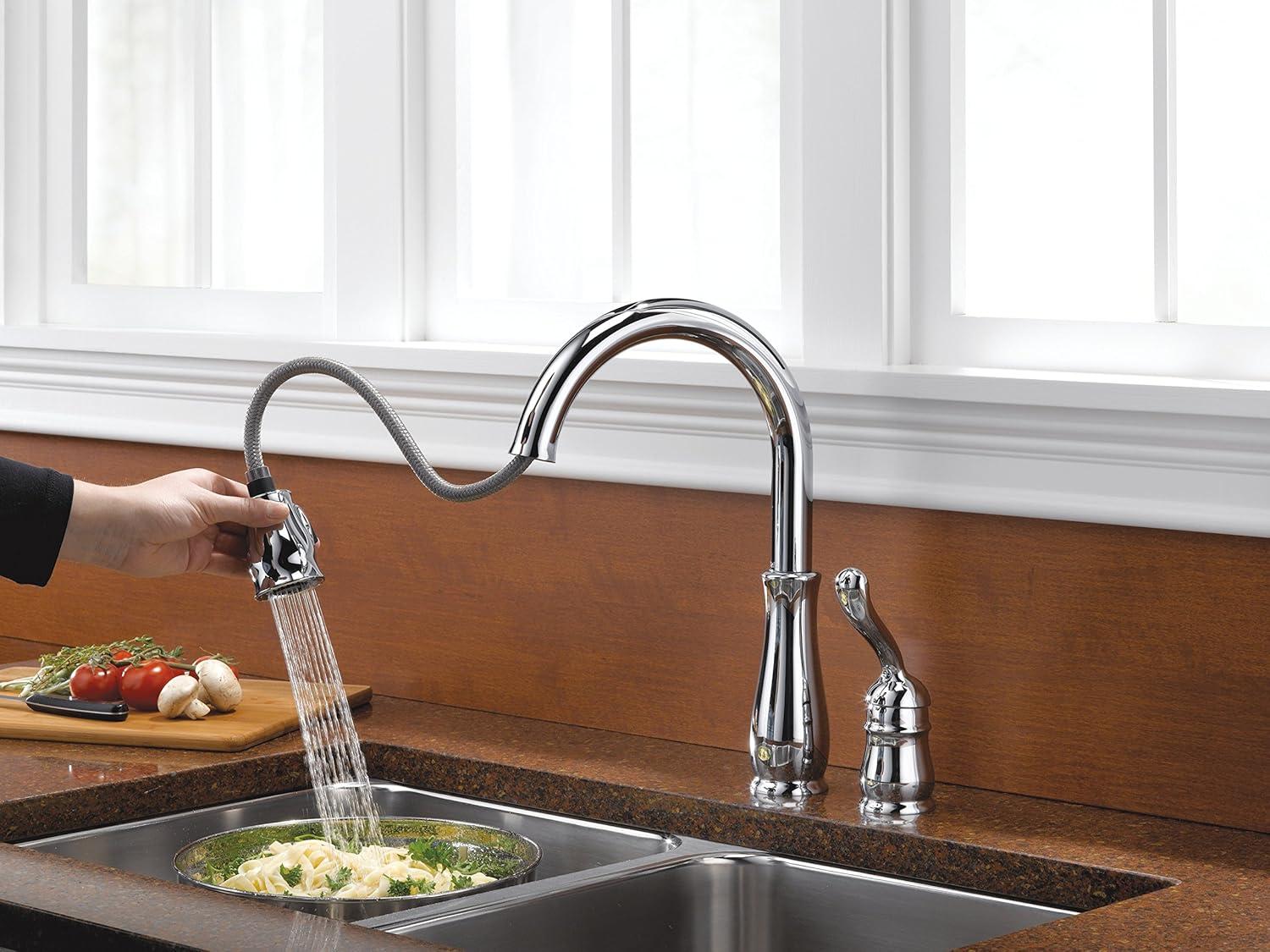 Leland Single Handle Widespread Kitchen Faucet with Optional Soap Dispenser