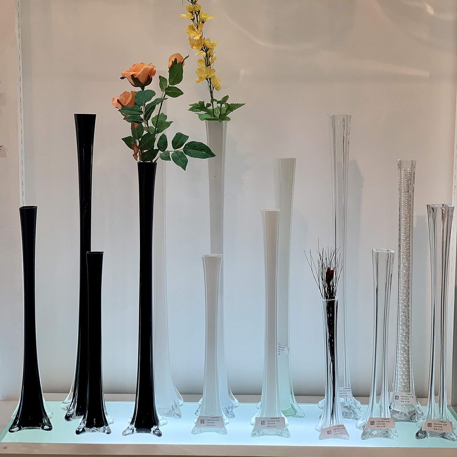 87187 24 in. Tower Vase, Clear