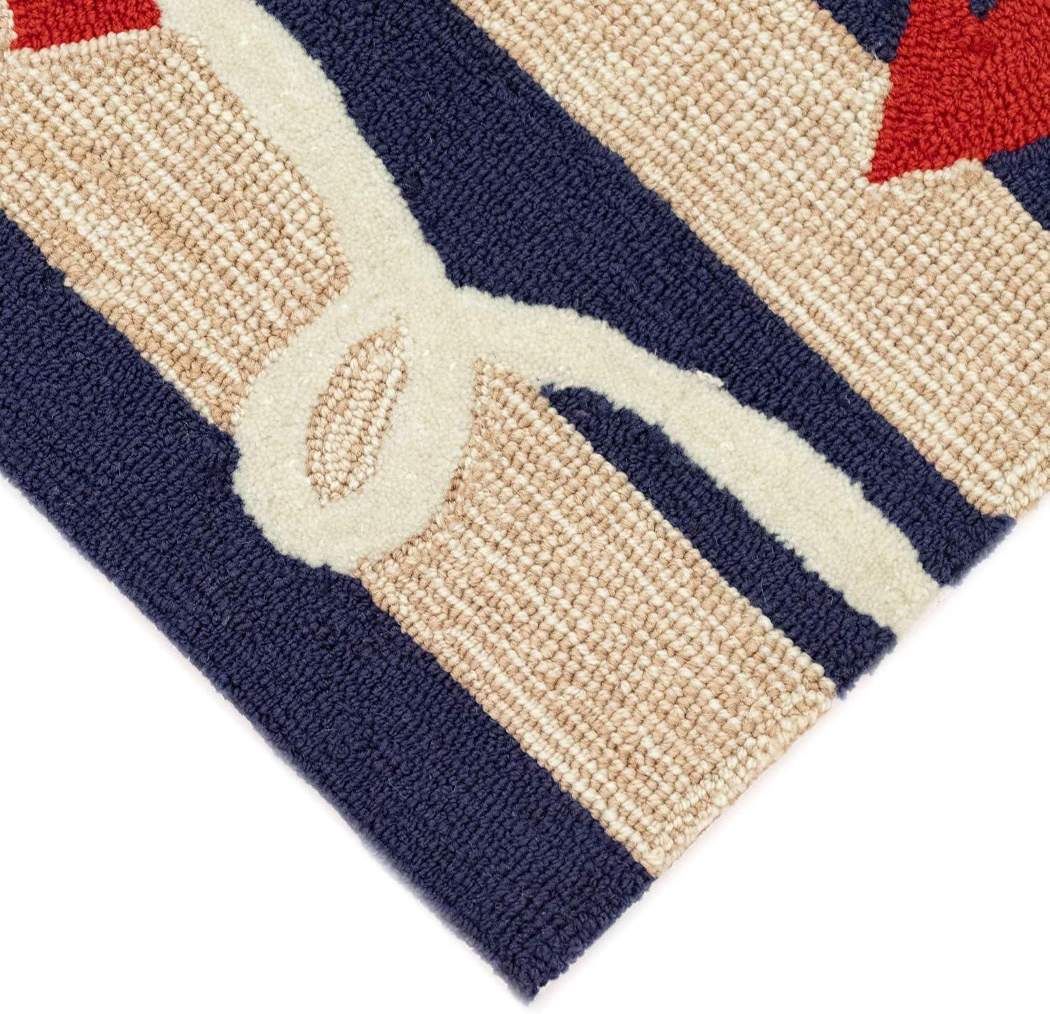 Liora Manne Frontporch Anchor Indoor/Outdoor Rug Navy 2' x 3'