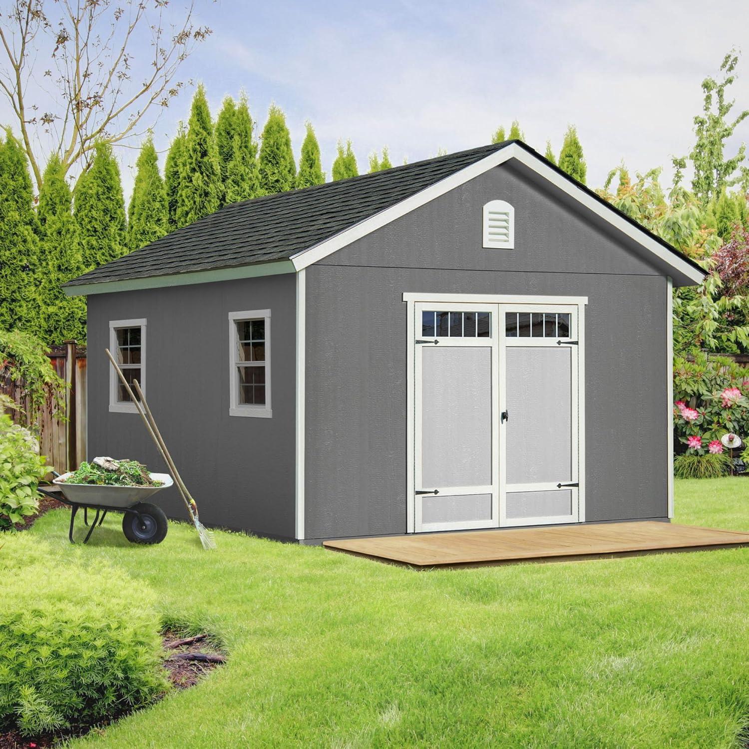 Handy Home Scarsdale 10 ft. W x 16 ft. D Wood Storage Shed With Floor