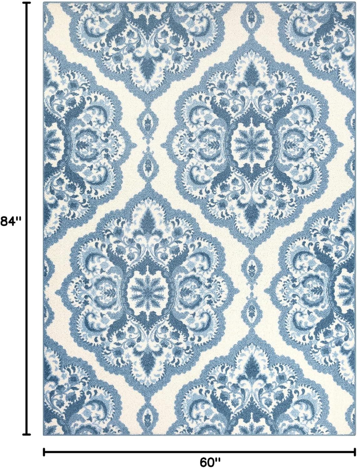 Hertel Floral Blue Area Rug