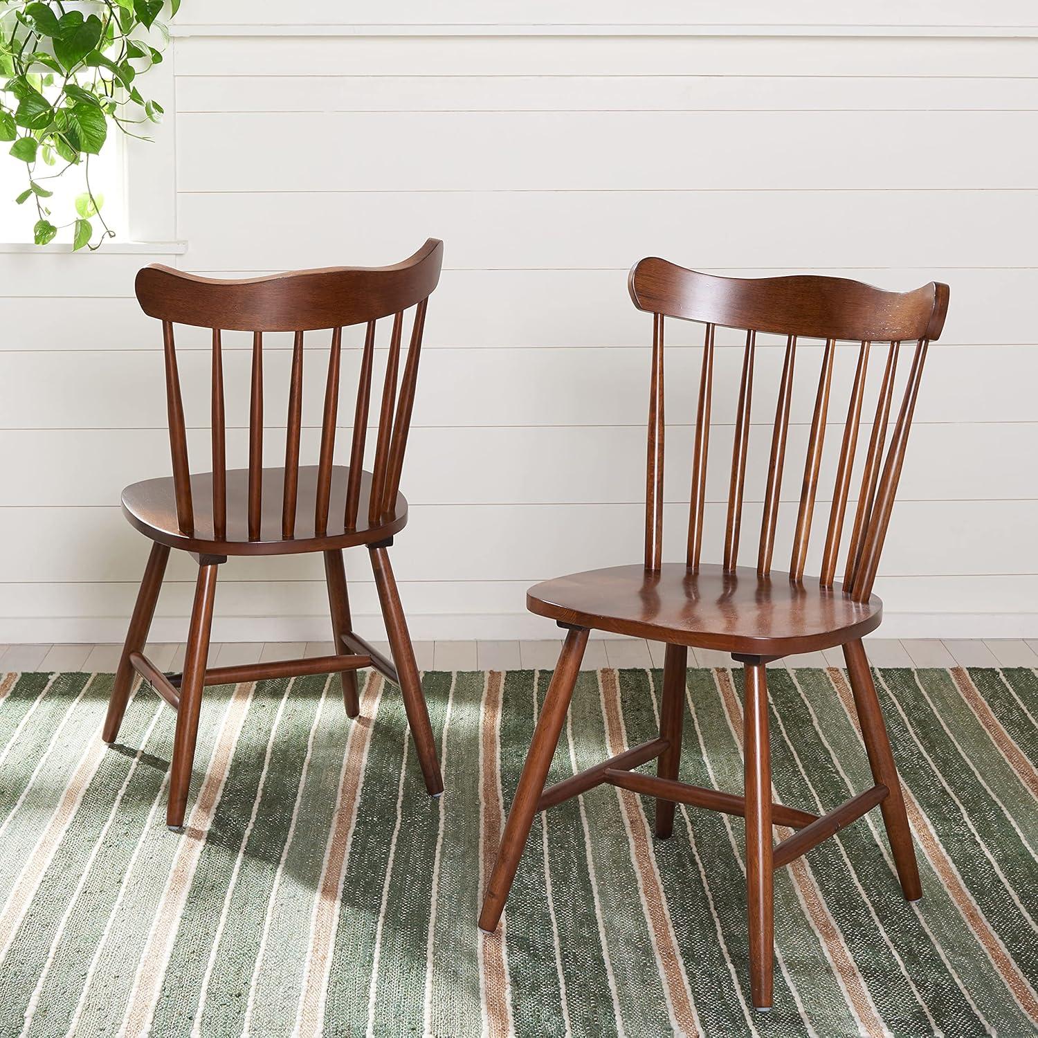 Reeves Dining Chair (Set Of 2) - Walnut - Safavieh