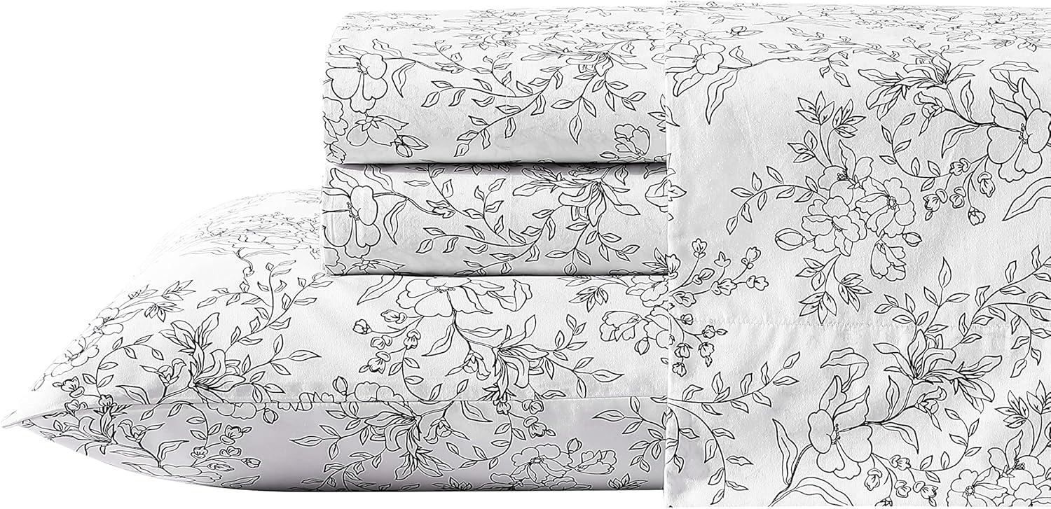 Printed Pattern Percale Cotton Sheet Set - Stone Cottage