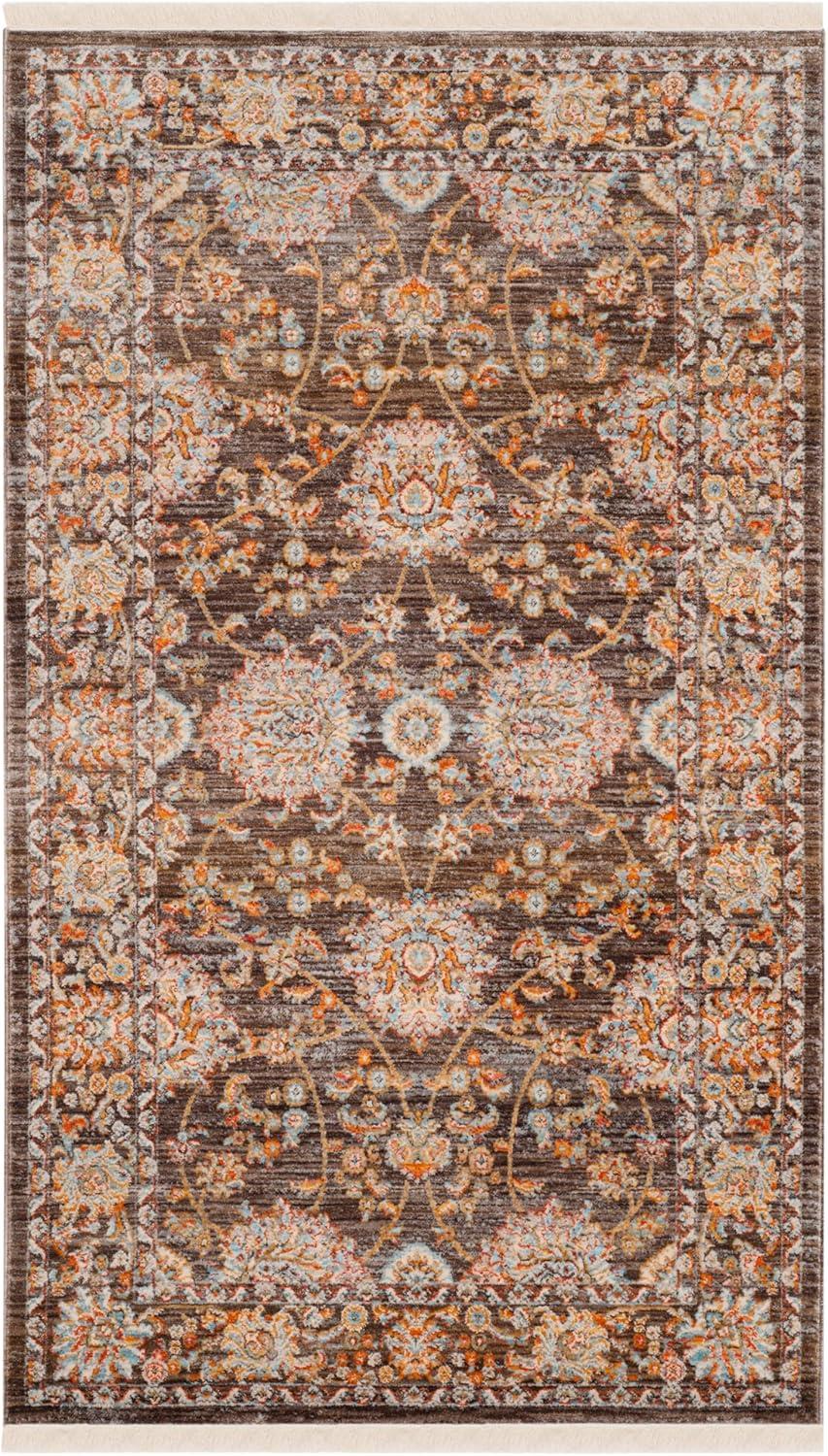 Vintage Persian VTP469 Power Loomed Indoor Accent Rug - Brown/Multi - 3'x5' - Safavieh