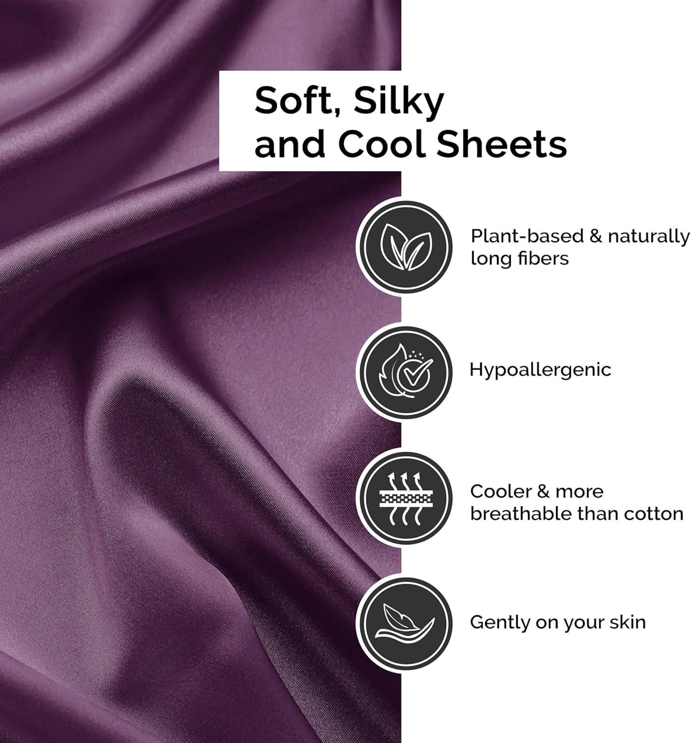 Superior Superior 300 Thread Count Rayon From Bamboo Solid Deep Pocket Bed Sheet Set