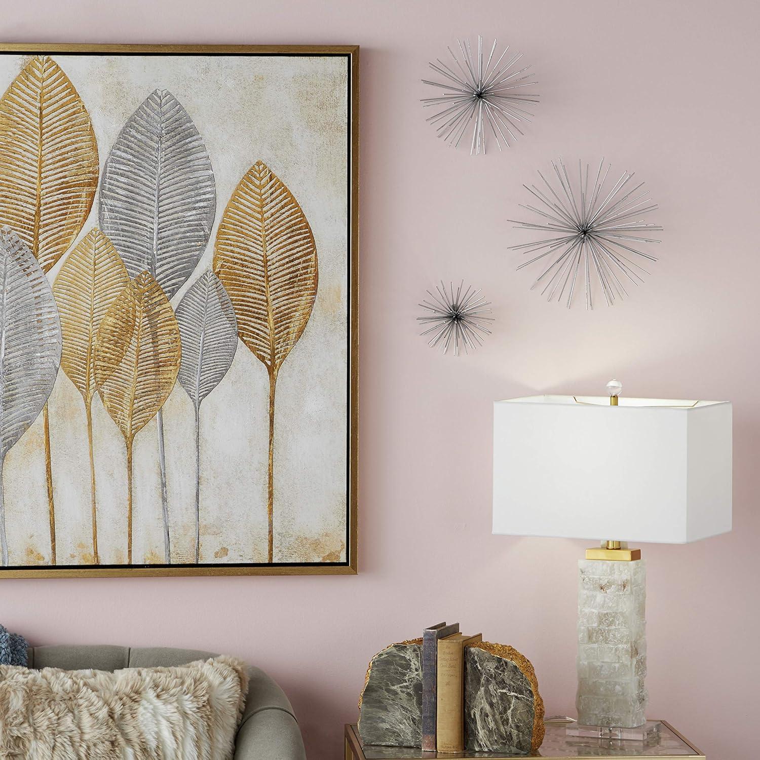 CosmoLiving by Cosmopolitan Metal 3D Long Spike Starburst Home Wall Decor Set