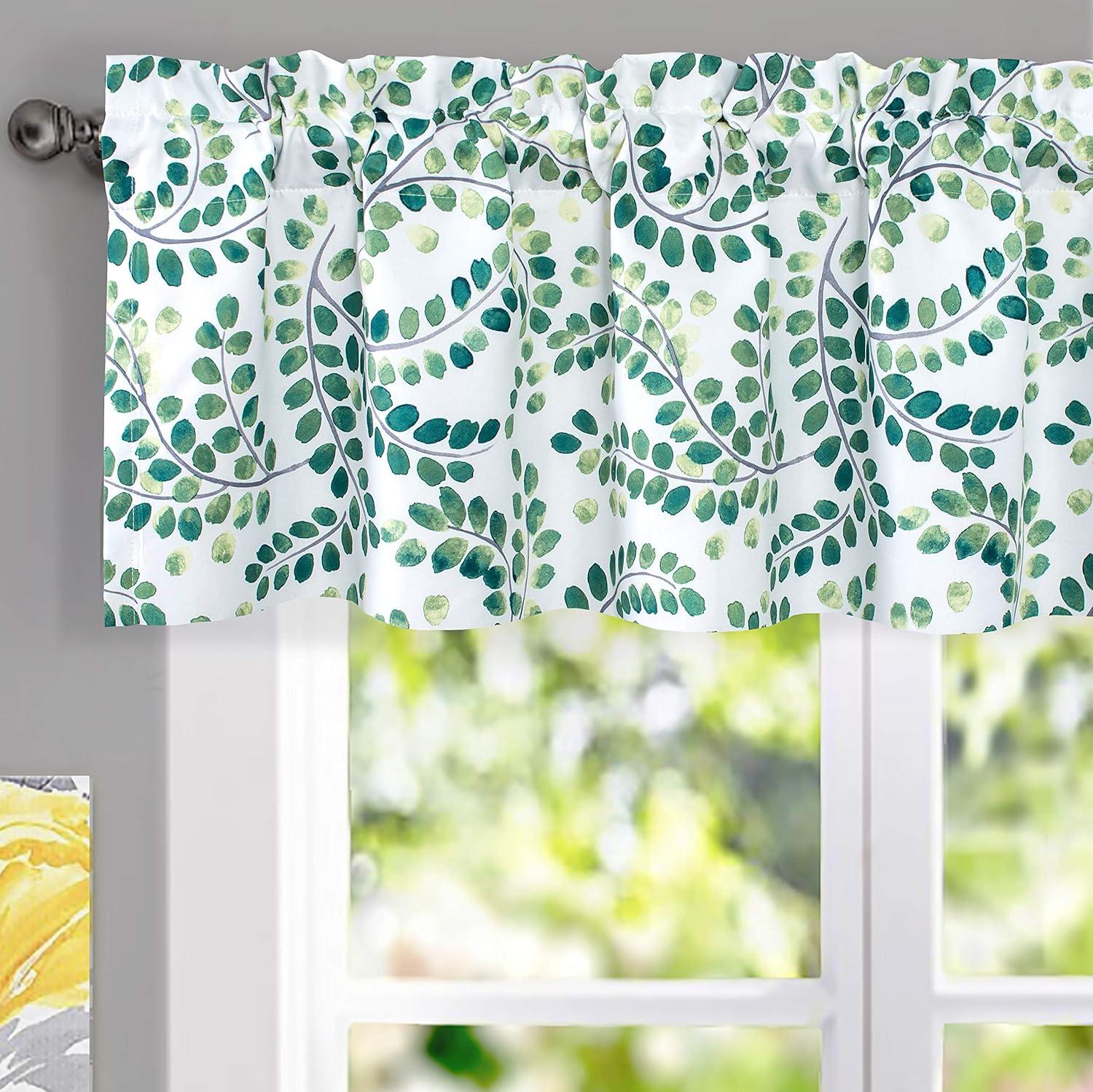 Helfer Floral Tailored 52'' W Window Valance in