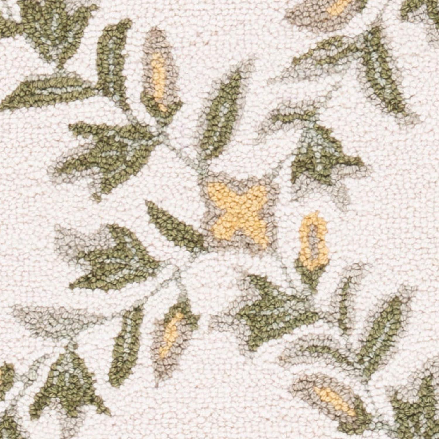 Chelsea HK55 Hand Hooked Accent Rug - Ivory/Green - 3'9"x5'9" - Safavieh