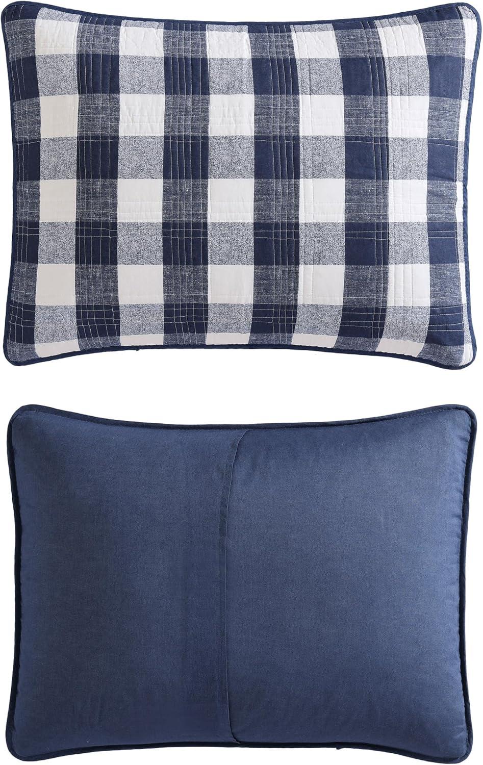 Lake House Plaid Reversible Quilt Set Blue - Eddie Bauer