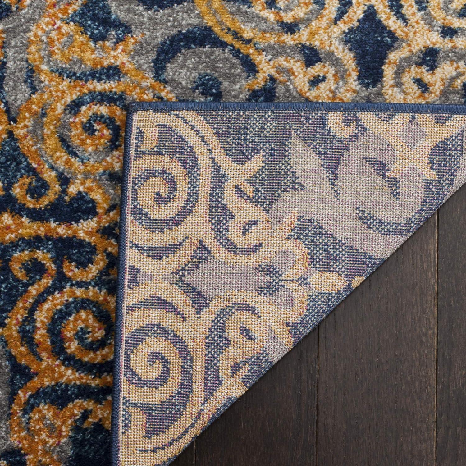 Evoke EVK230 Power Loomed Indoor Area Rug - Grey/Ivory - 5'3"x7'6" - Safavieh