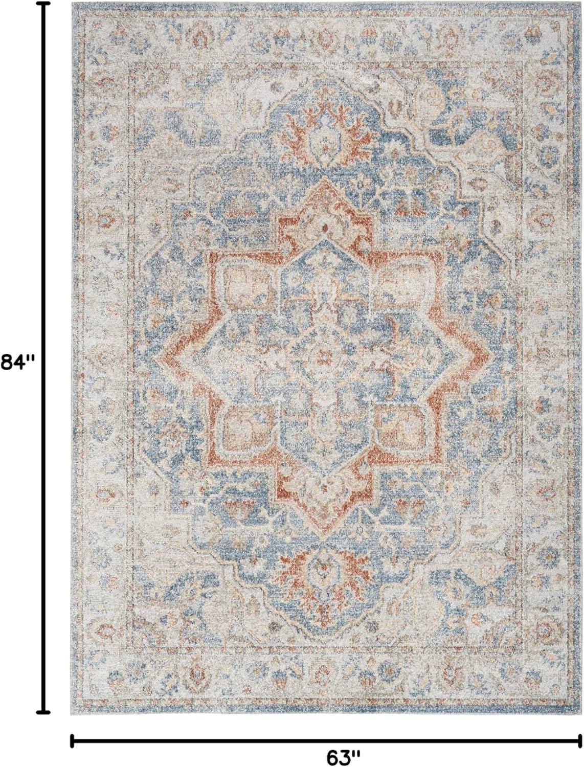 Nourison Washable Astra Vintage Medallion Indoor Flatweave Area Rug