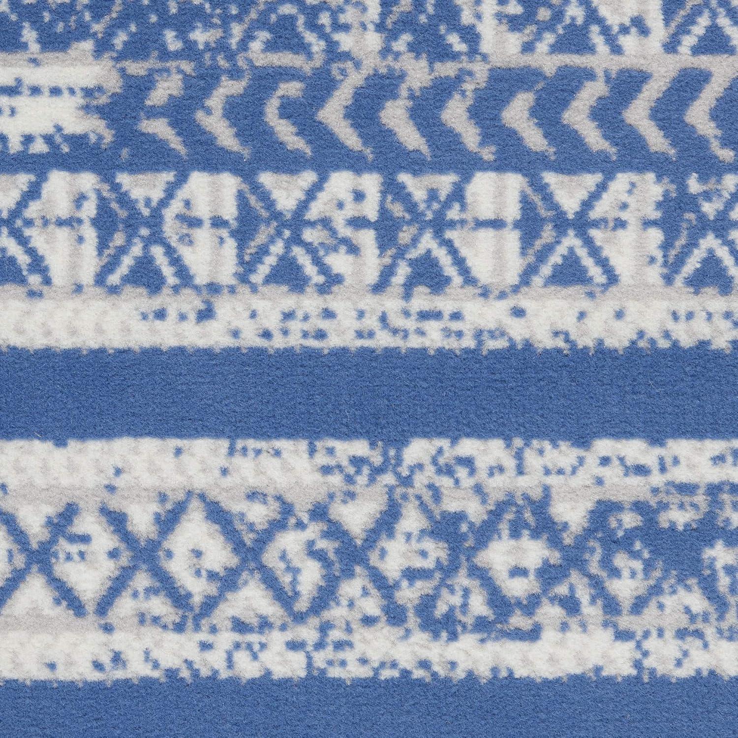 Pleasanton Abstract Blue/Ivory Area Rug