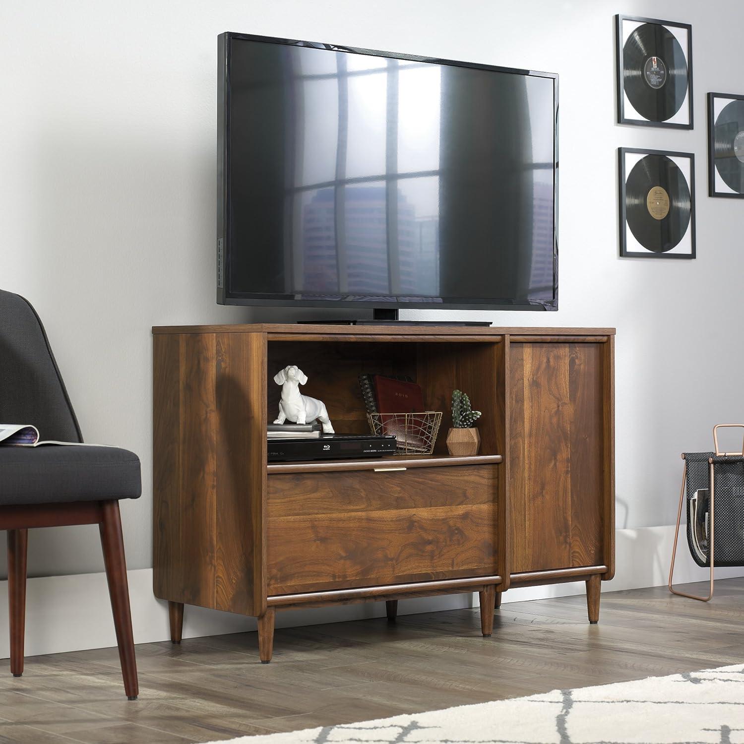 Grand Walnut Mid-Century 44'' TV and Storage Credenza