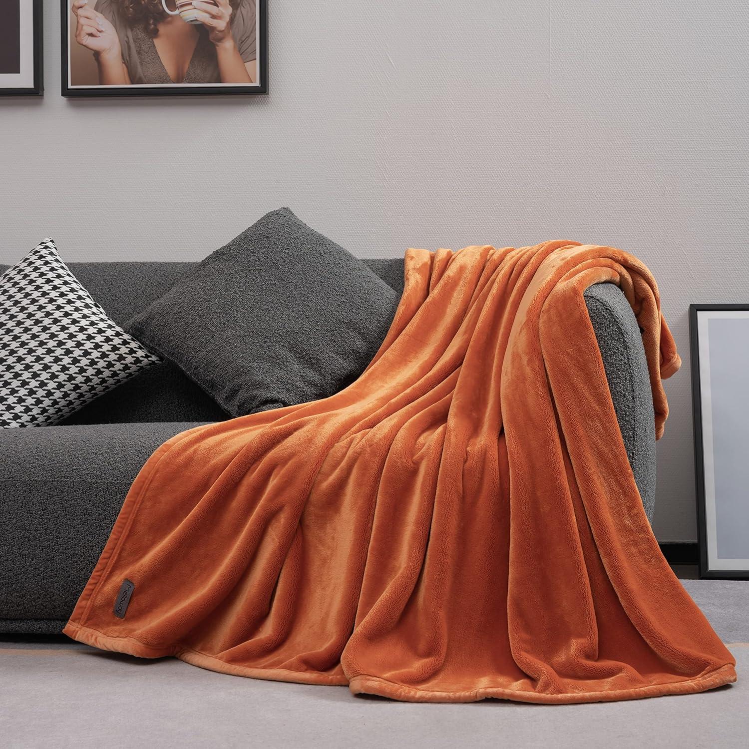 Mellowdy Extra Thick Hearty Plush Blanket - 500GSM King Warm Blanket for Winter, Fall, Couch, Bed (White, 108x90 inches)