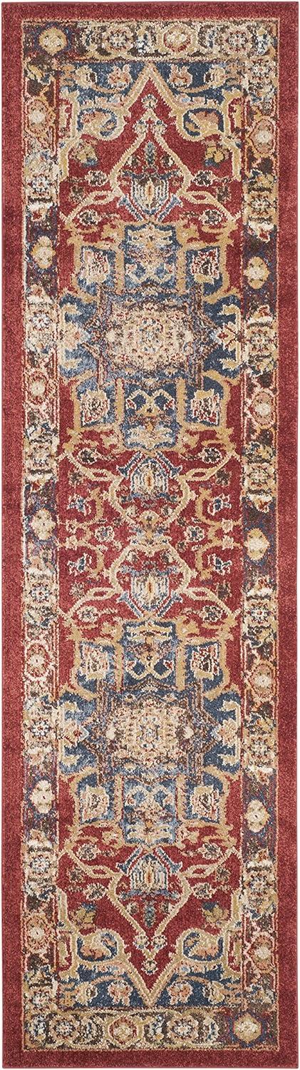 SAFAVIEH Bijar Hester Traditional Runner Rug, Red/Royal, 2'3" x 12'