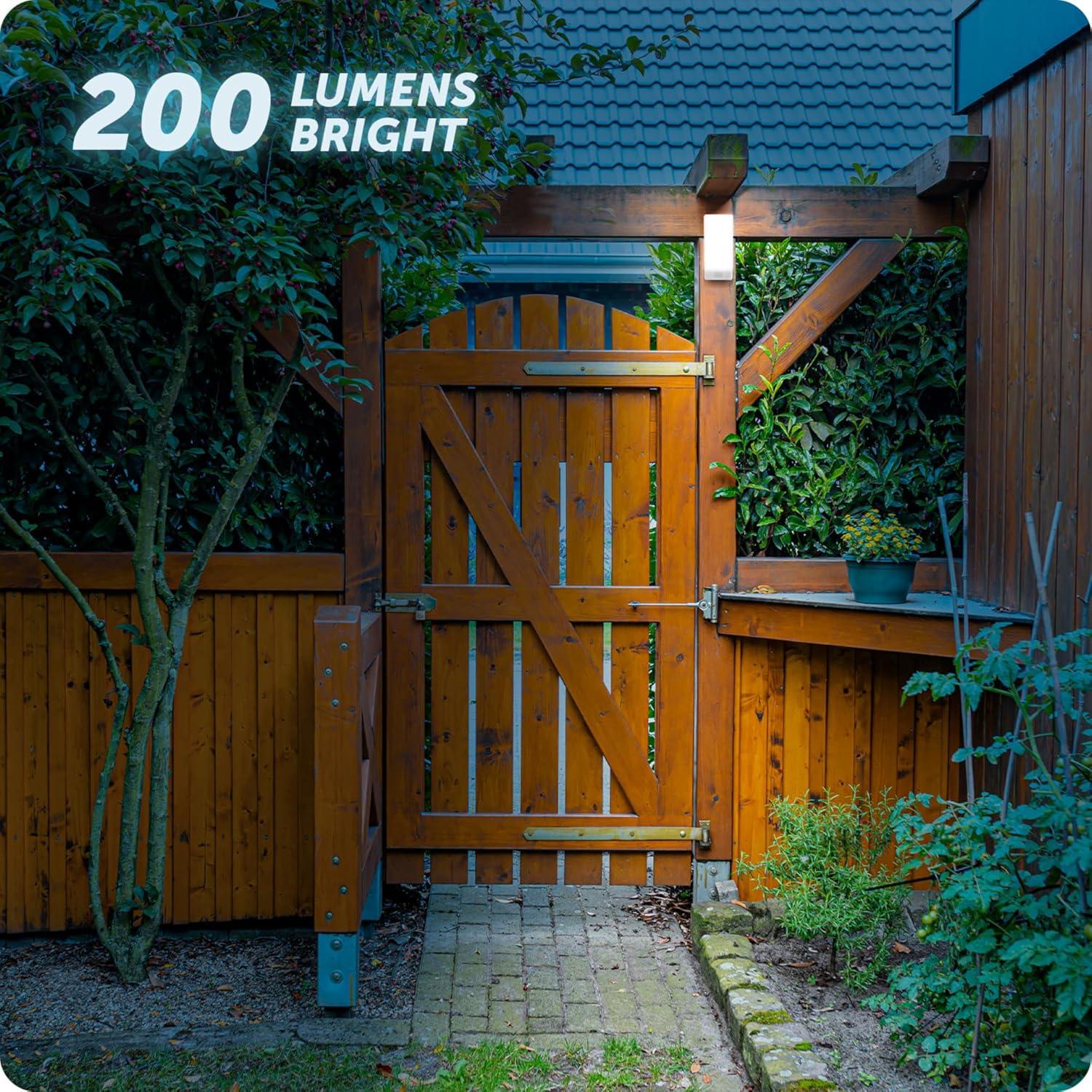 Black and White Rectangular LED Battery Powered Security Flood Light