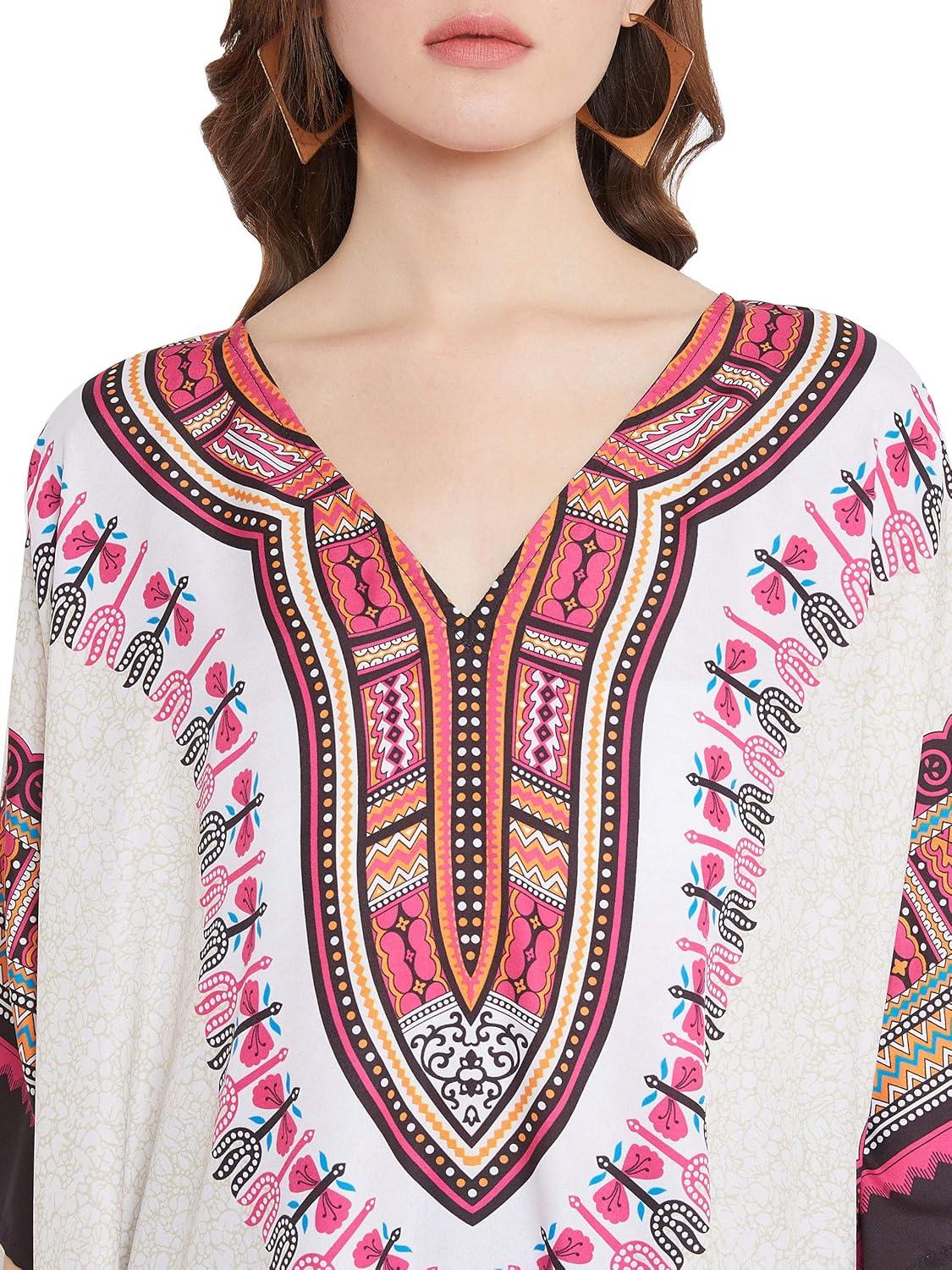 Oussum Women Plus Size Kaftan Maxi Dress Kimono Sleeve Caftan Party wear Casual Dresses Online