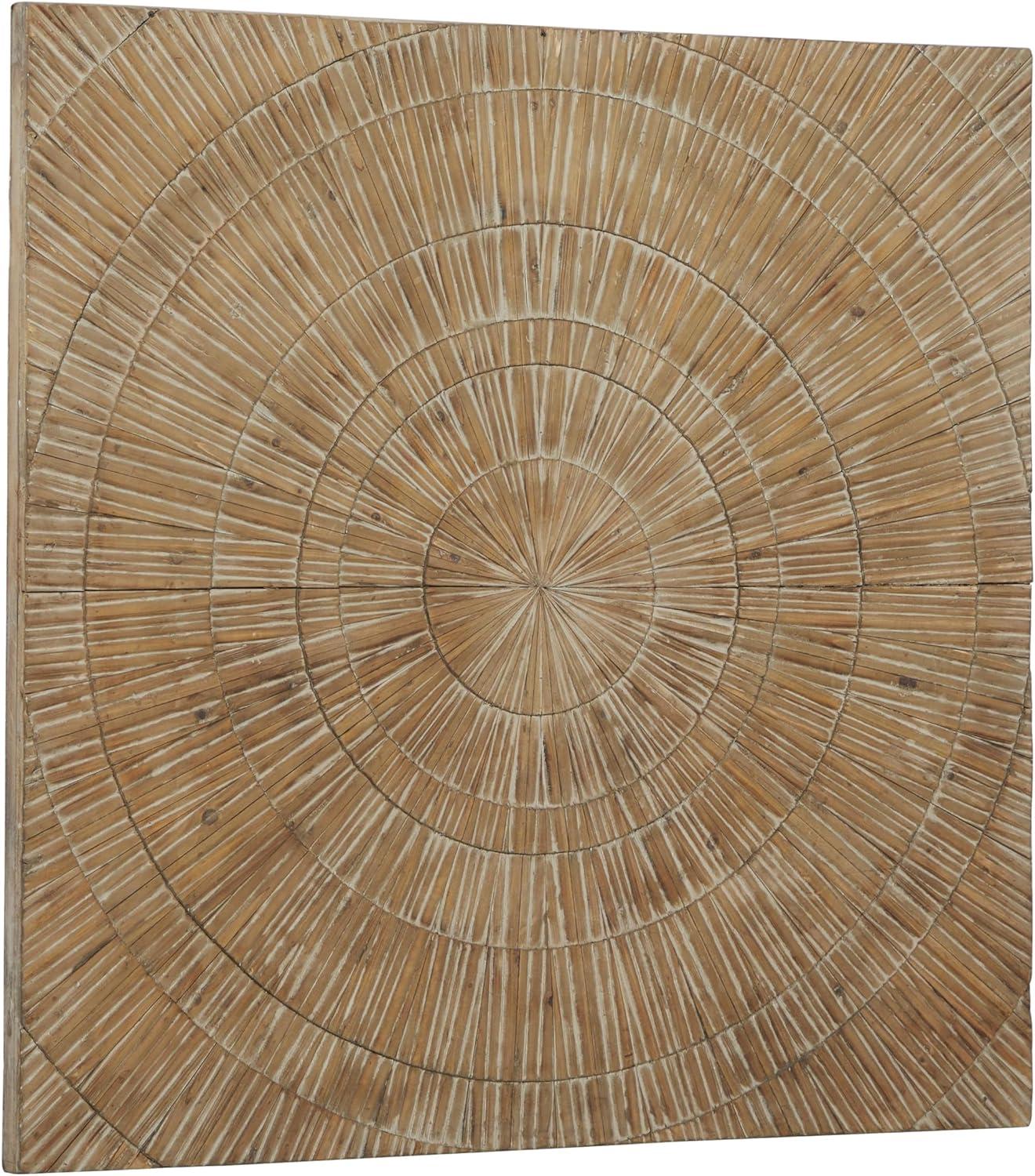 Wood Starburst Handmade Radial Wall Decor Brown - Olivia & May: Coastal Style, Abstract Art