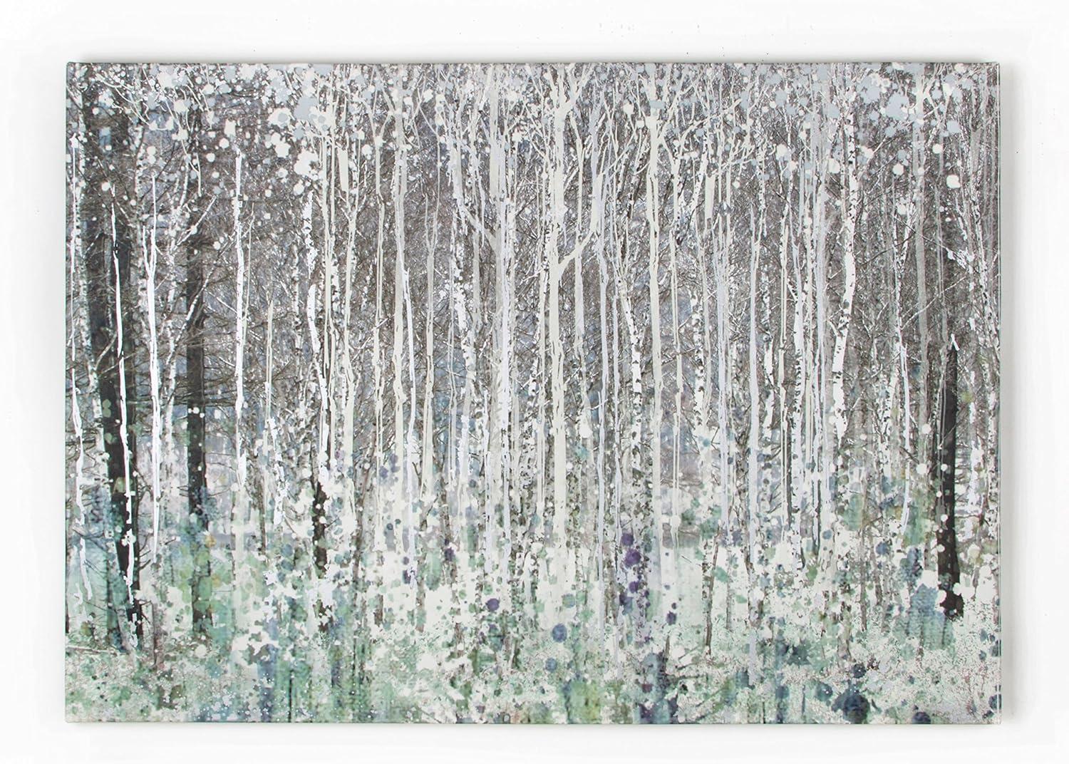 Large Watercolor Woods Landscape Canvas Print