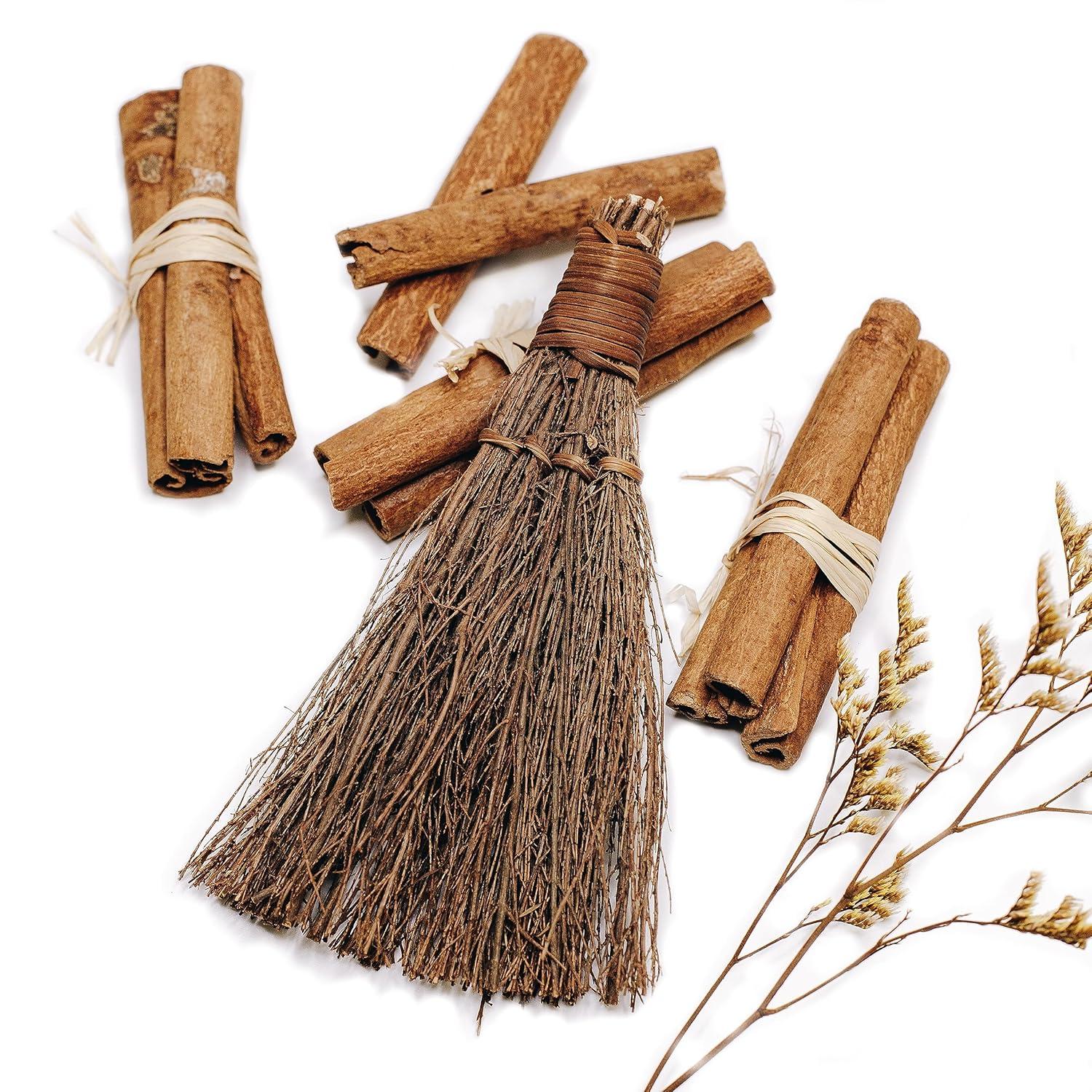 Cinnamon Scented Broom (6-Pack) - 6" Heather Broom - Holiday Decor