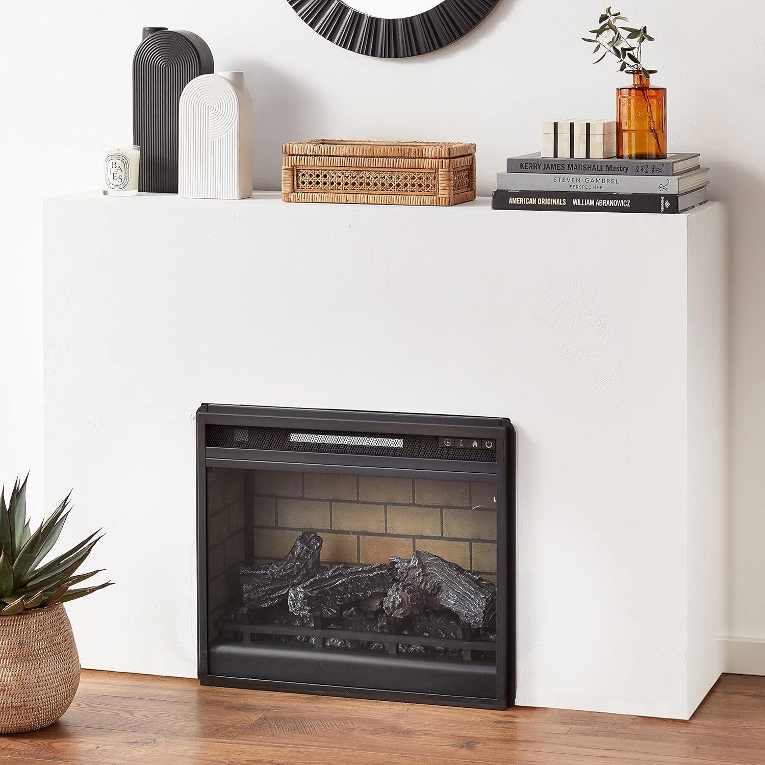 Signature Design by Ashley Contemporary Entertainment Accessories Electric Infrared Fireplace Insert  Black