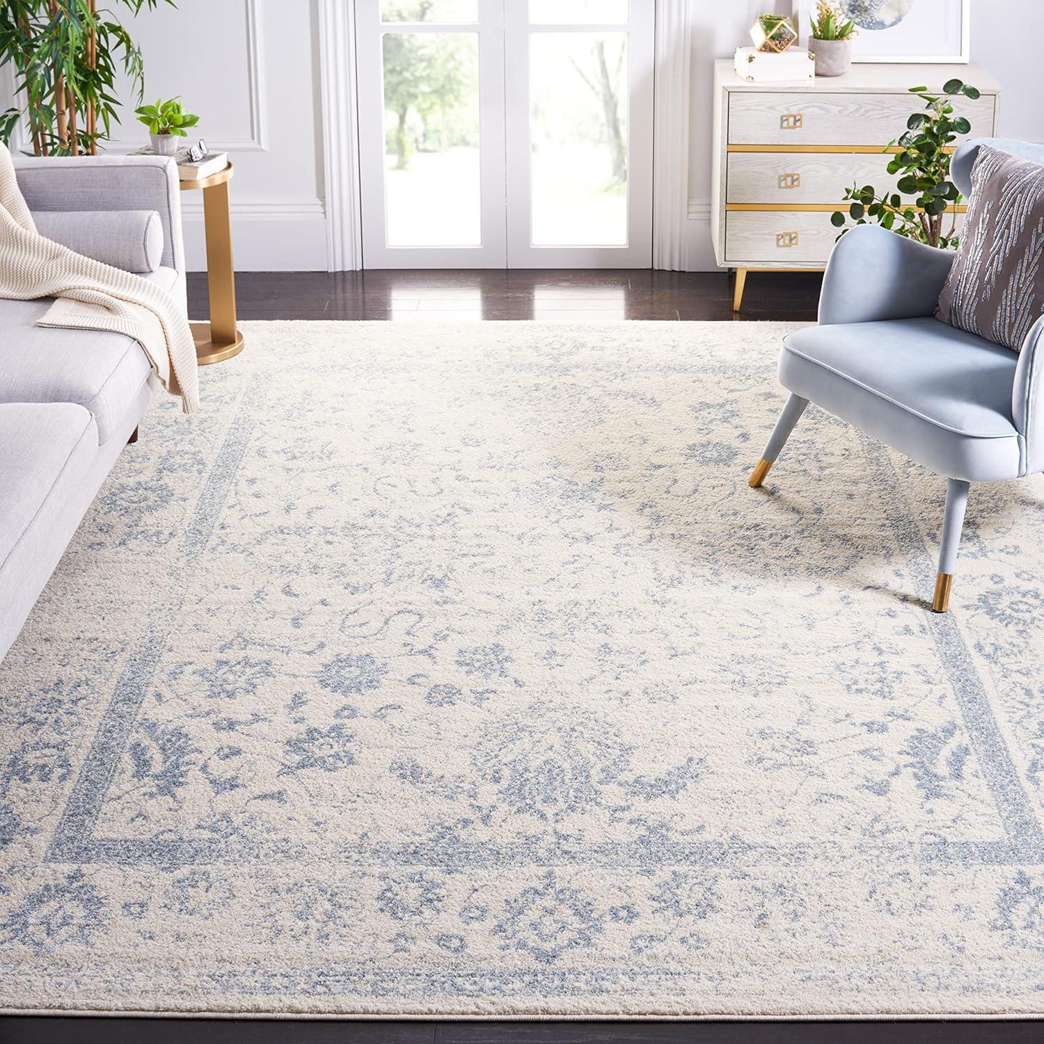 Adirondack ADR109 Machine Made Indoor Area Rug - Ivory/Slate - 11'x15' - Safavieh