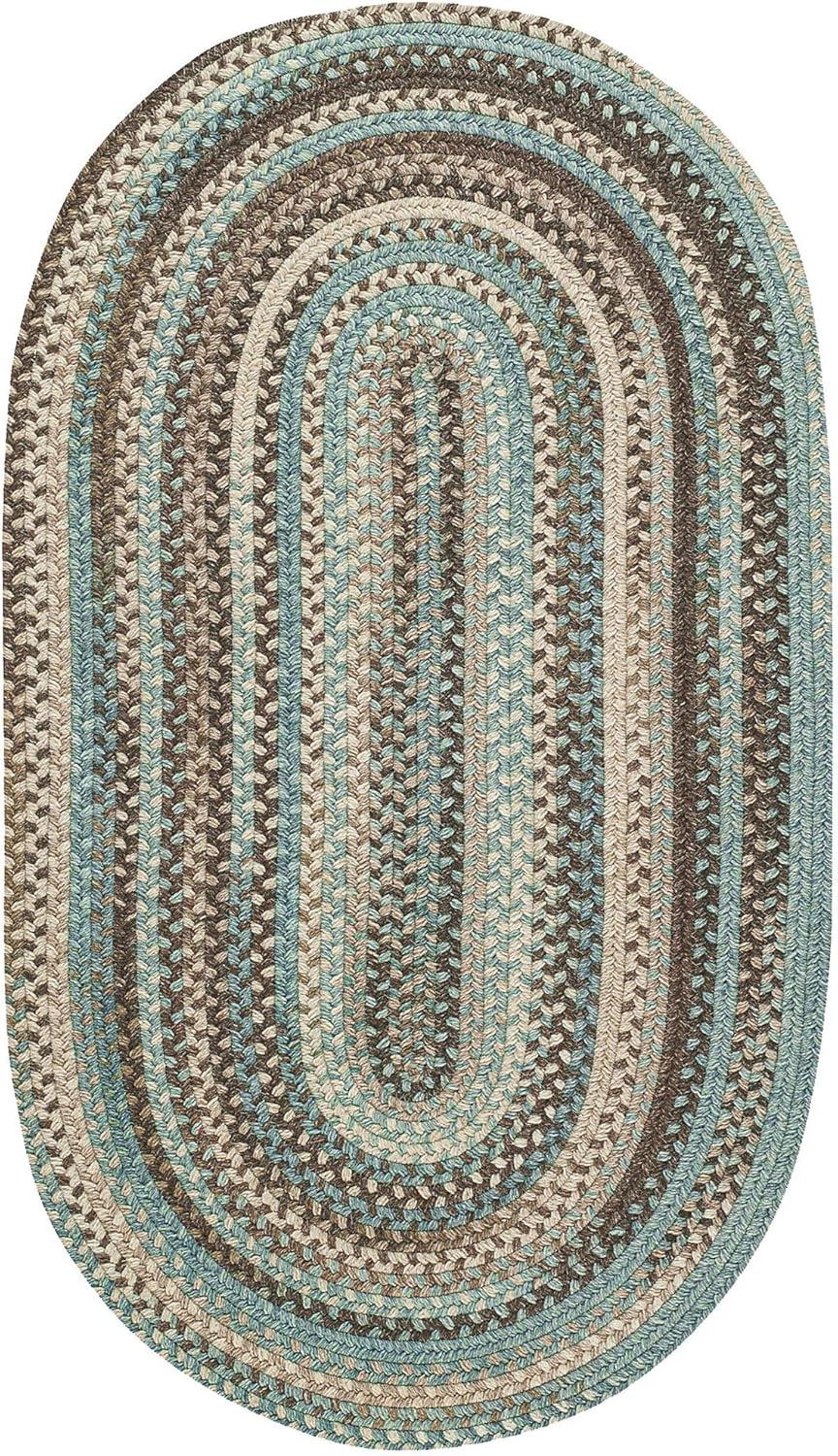 "Capel American Heritage Braided Oval Rug - 2' x 36" - in Slatewood - Area Rug for Living Room - Traditional & Casual Indoor Rug at Walmart"